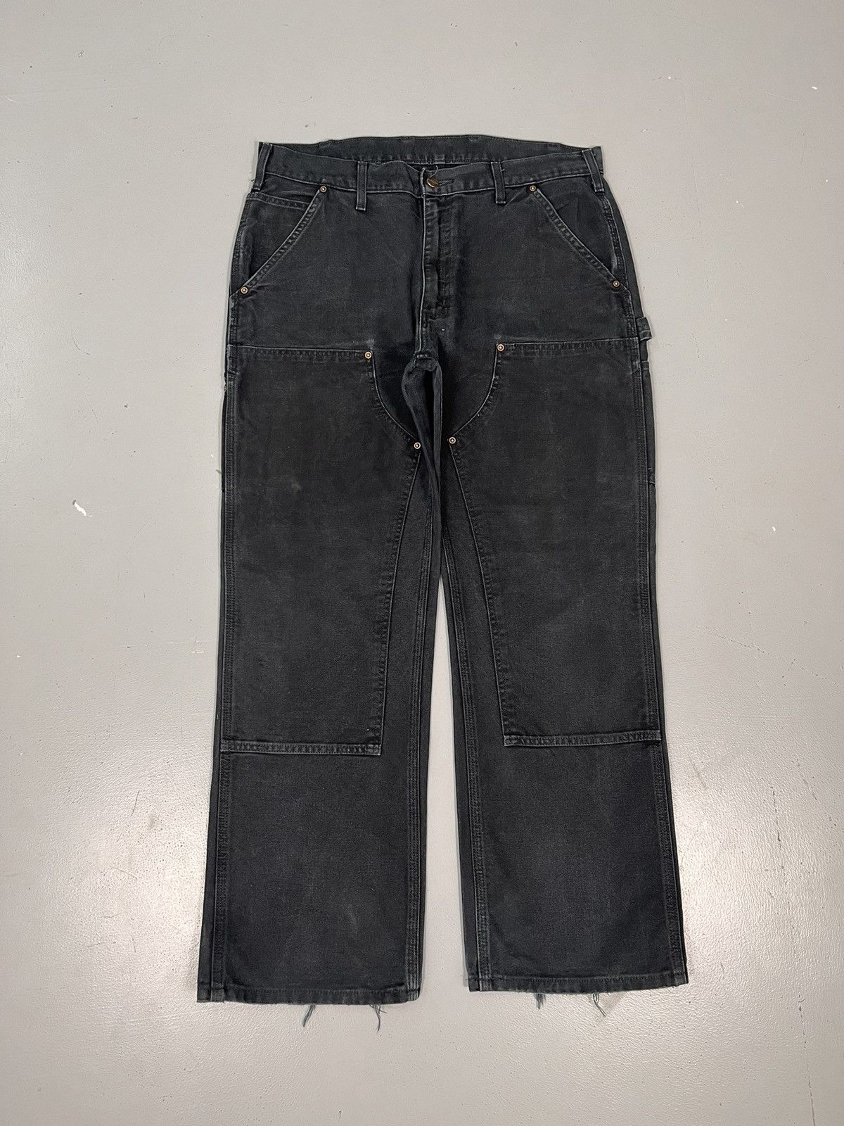 Carhartt × Vintage Vintage Carhartt B01 BLK double knee denim Size US 36 / EU 52 - 2 Thumbnail