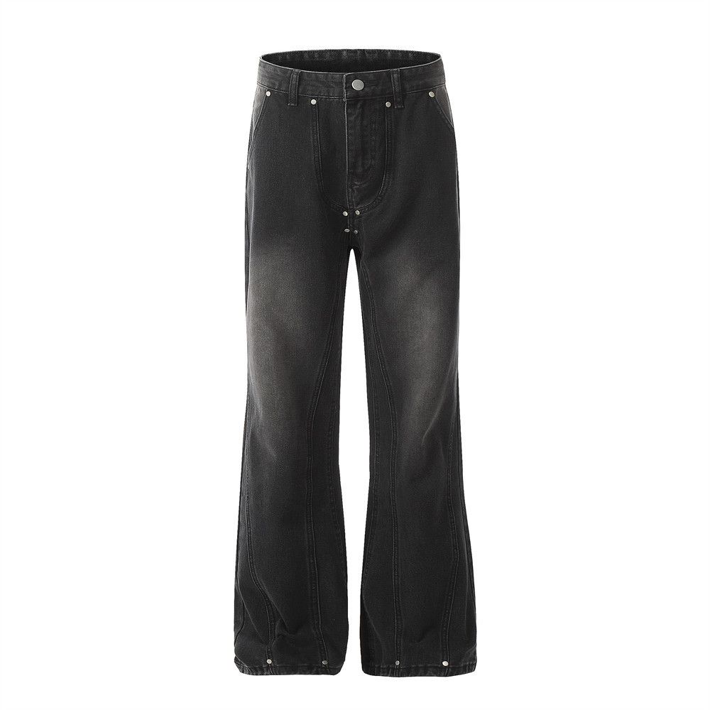 Japanese Brand × Jean Men's washed gradient loose stitching casual flared jeans Size US 32 / EU 48 - 1 Thumbnail