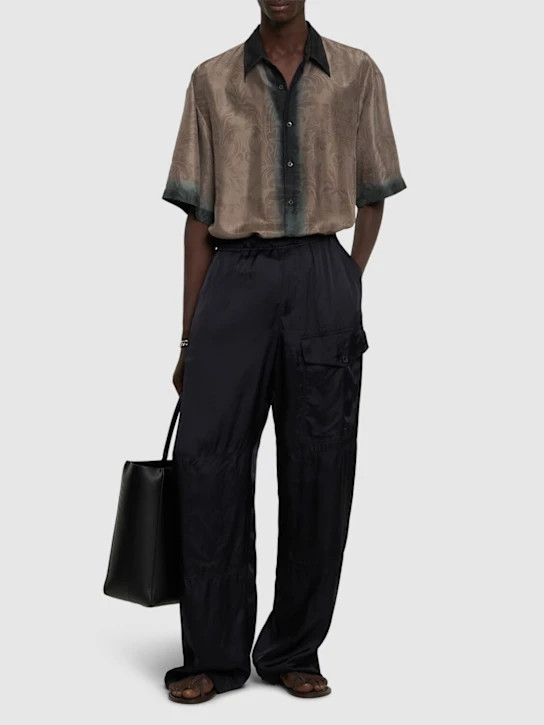 Dries Van Noten o1lsvrm0425 Silk Shirt in Petrol Size US M / EU 48-50 / 2 - 4 Thumbnail