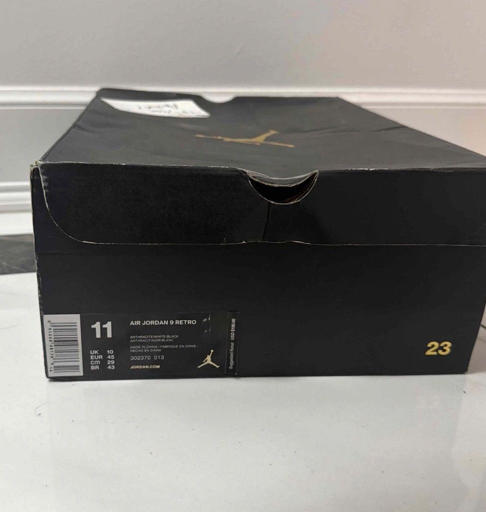 Jordan Brand Air Jordan 9 Retro Anthracite Black Size 11 Brand New w/ Box Size US 11 / EU 44 - 7 Thumbnail