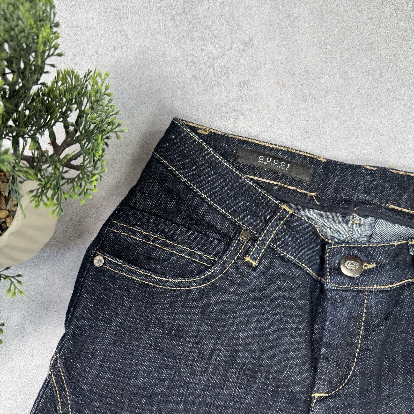 Gucci Vintage Gucci Breeches Denim Pants Blue Avant Garde Cropped Size 27" / US 4 / IT 40 - 3 Thumbnail