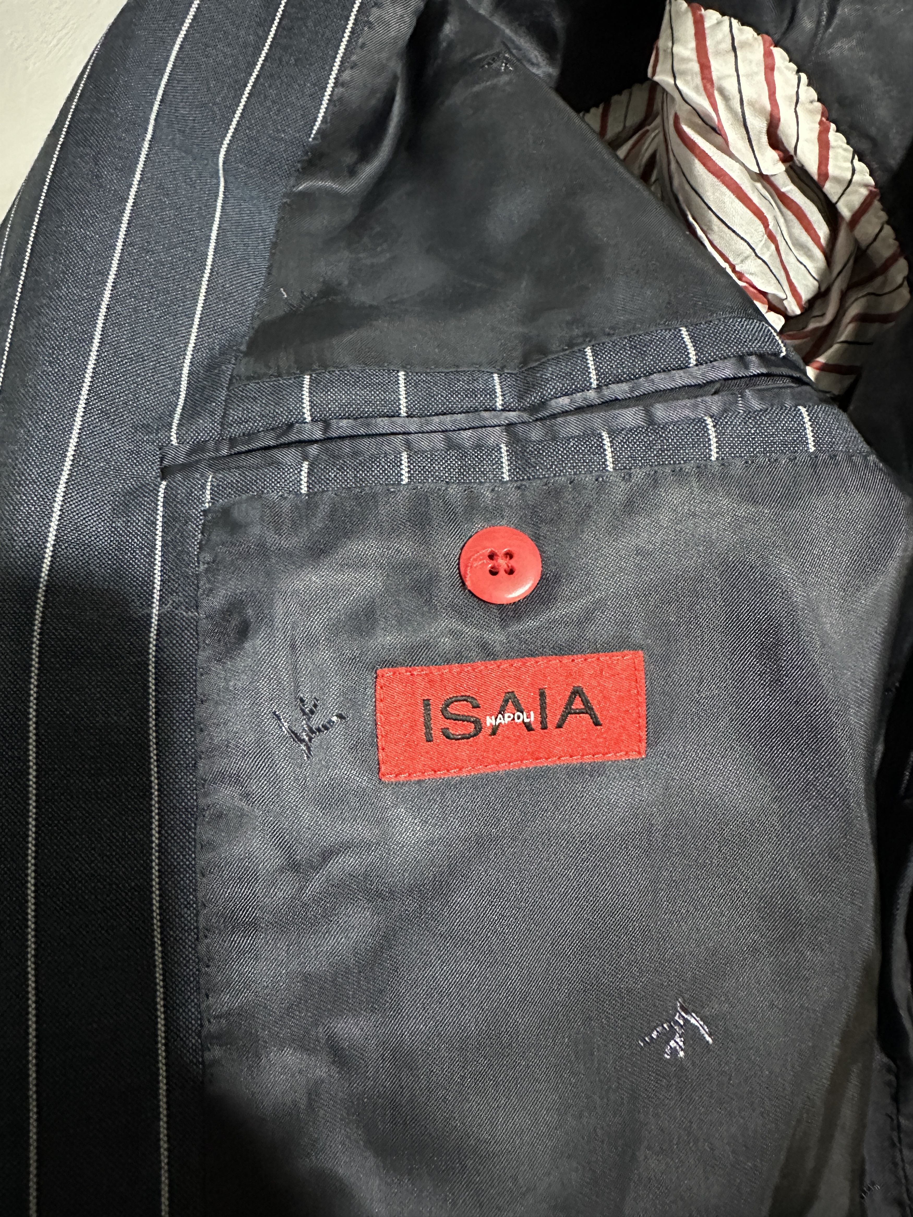Isaia Isaia Napoli Royal Blazer Suit Formal Striped Jacket Size 52 Size 52R - 17 Thumbnail