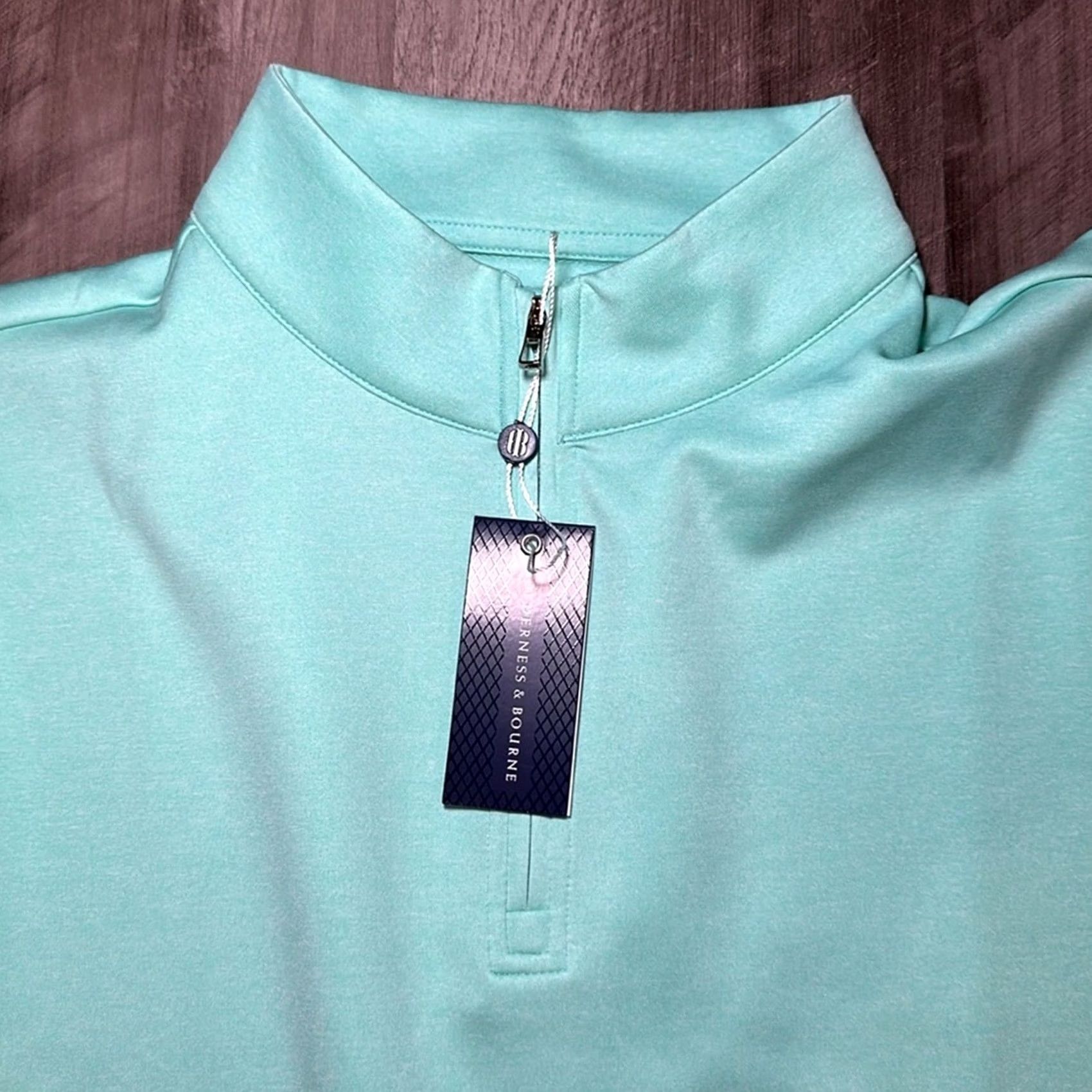 Vintage Holderness & Bourne Dry Luxe Performance Tailored Fit Quarter Zip Pullover M Mens Green Sweatshirt Regular Long Description: N/A Size US M / EU 48-50 / 2 - 6 Thumbnail