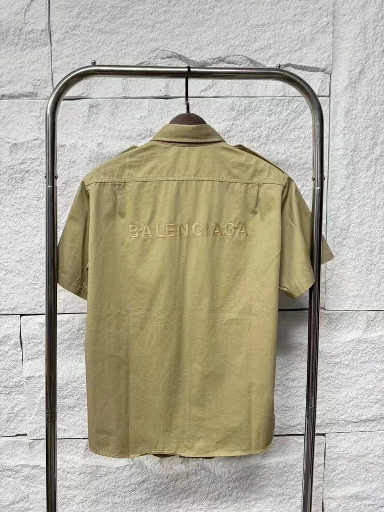 Balenciaga Balenciaga size 38 Khaki Back Logo Tactical Shirt Size M / US 6-8 / IT 42-44 - 2 Thumbnail