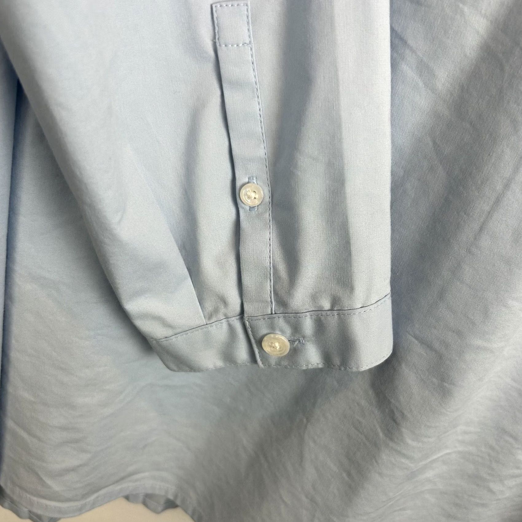 J. Jill J Jill Womans L Light Blue Half Button Tunic Top Blouse Collar Lagenlook Size L / US 10 / IT 46 - 5 Thumbnail