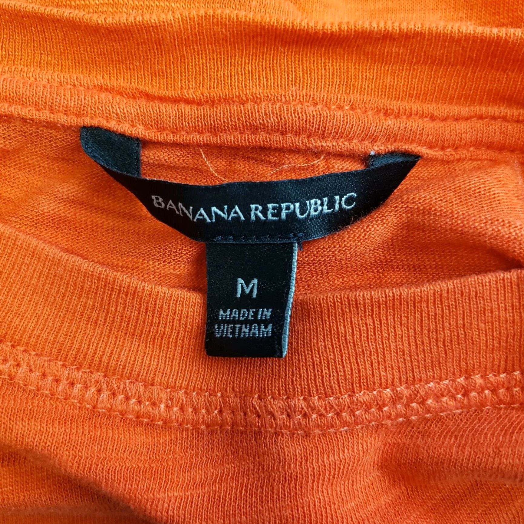 Banana Republic VINTAGE Banana Republic Womens Shirt Orange Flutter Sleeve Cotton Blend M Size M / US 6-8 / IT 42-44 - 4 Thumbnail