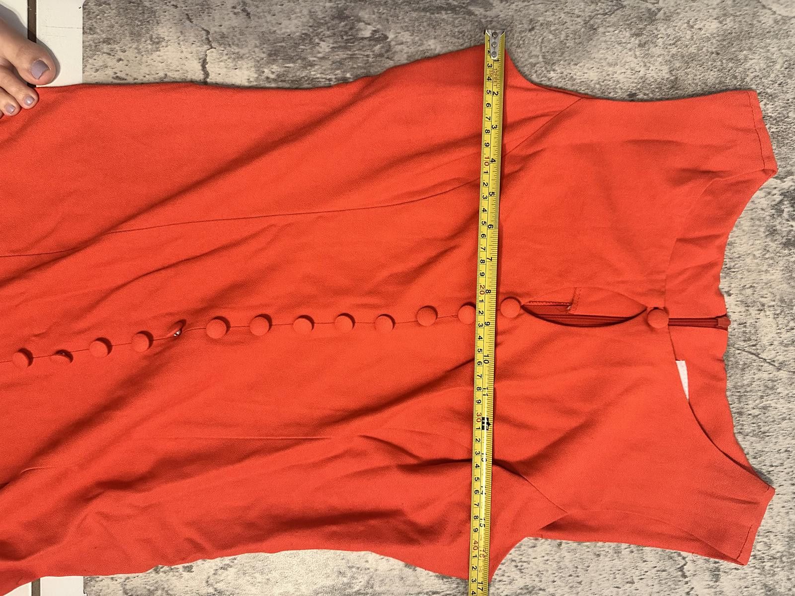 Designer VINTAGE Dani Max Orange Button-Up Maxi Dress Size M / US 6-8 / IT 42-44 - 6 Thumbnail