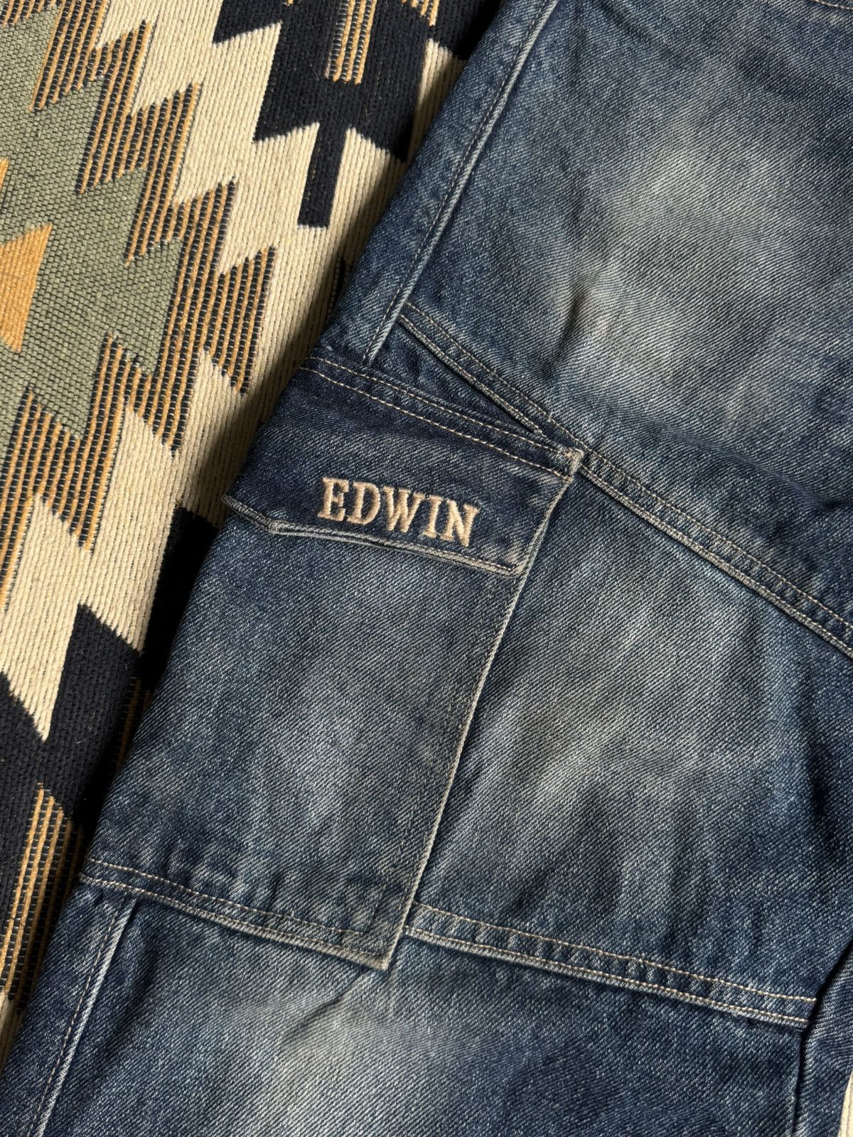 Edwin ❗️RARE❗️Edwin Cargo Denim Y2K Japan Style Jeans Size US 30 / EU 46 - 10 Thumbnail