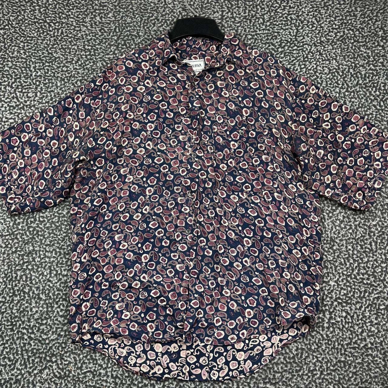 Other Vintage Bruno Button Up Shirt Women 6 Silk Abstract Paisley Size M / US 6-8 / IT 42-44 - 1 Thumbnail