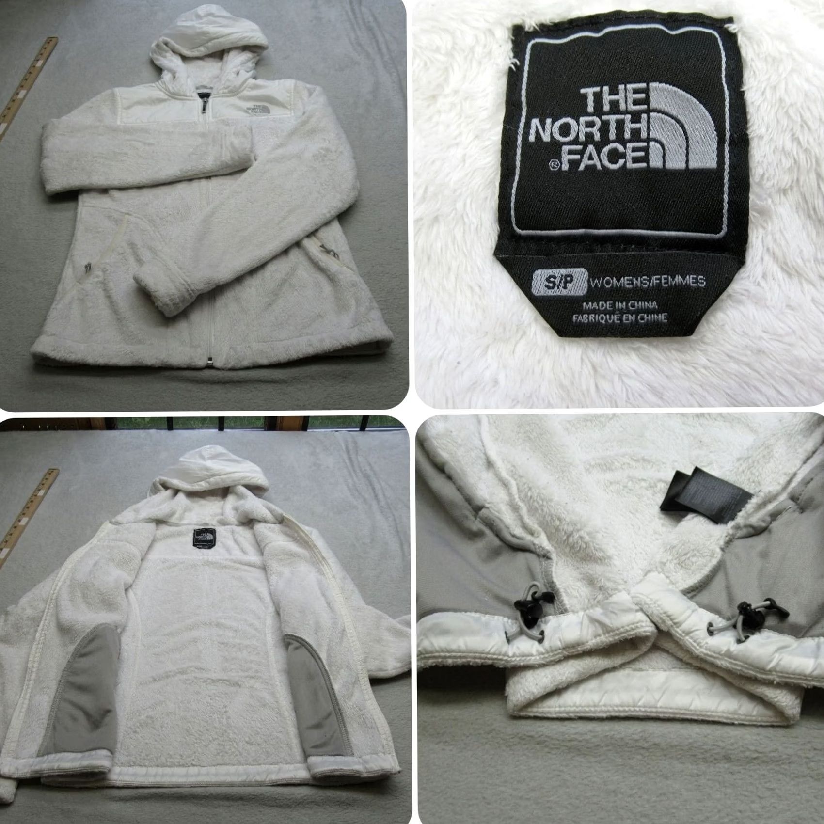 The North Face The North Face Women Small White Fleece Full Zip Jacket Size S / US 4 / IT 40 - 2 Thumbnail