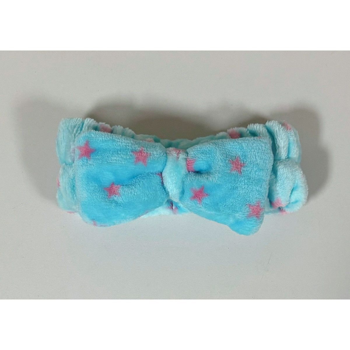 Japanese Brand × Vintage The Crème Shop Blue Pink Stars Plush Spa Headband w/ Bow 🩵🩷 Size ONE SIZE - 1 Thumbnail