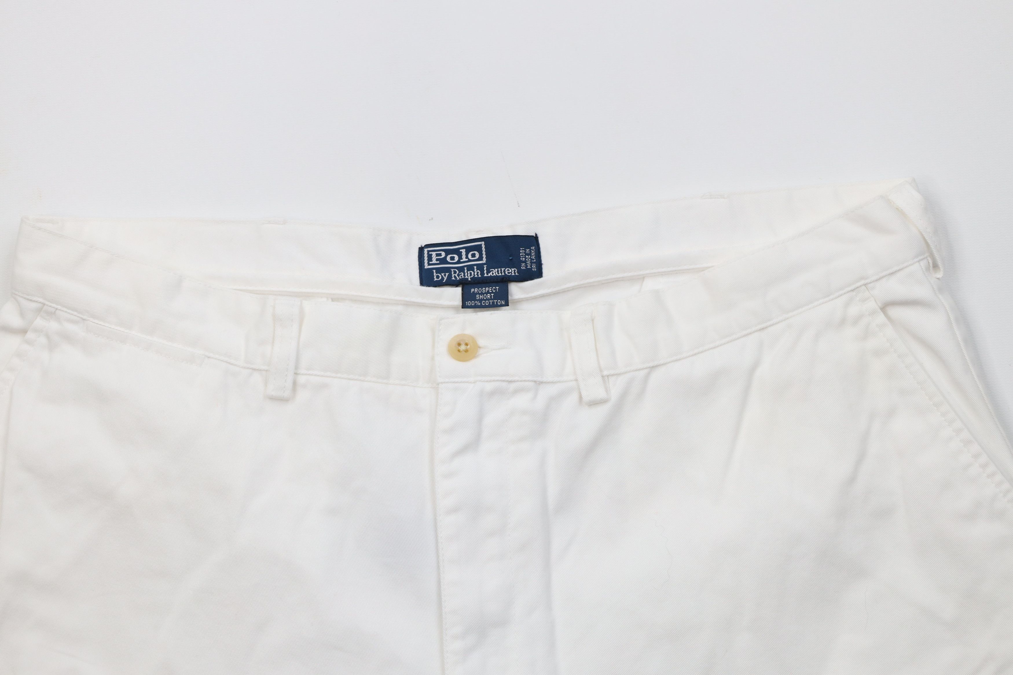 Ralph Lauren Vintage 90s Ralph Lauren Chino Shorts White Cotton Golfing Size US 38 / EU 54 - 2 Thumbnail