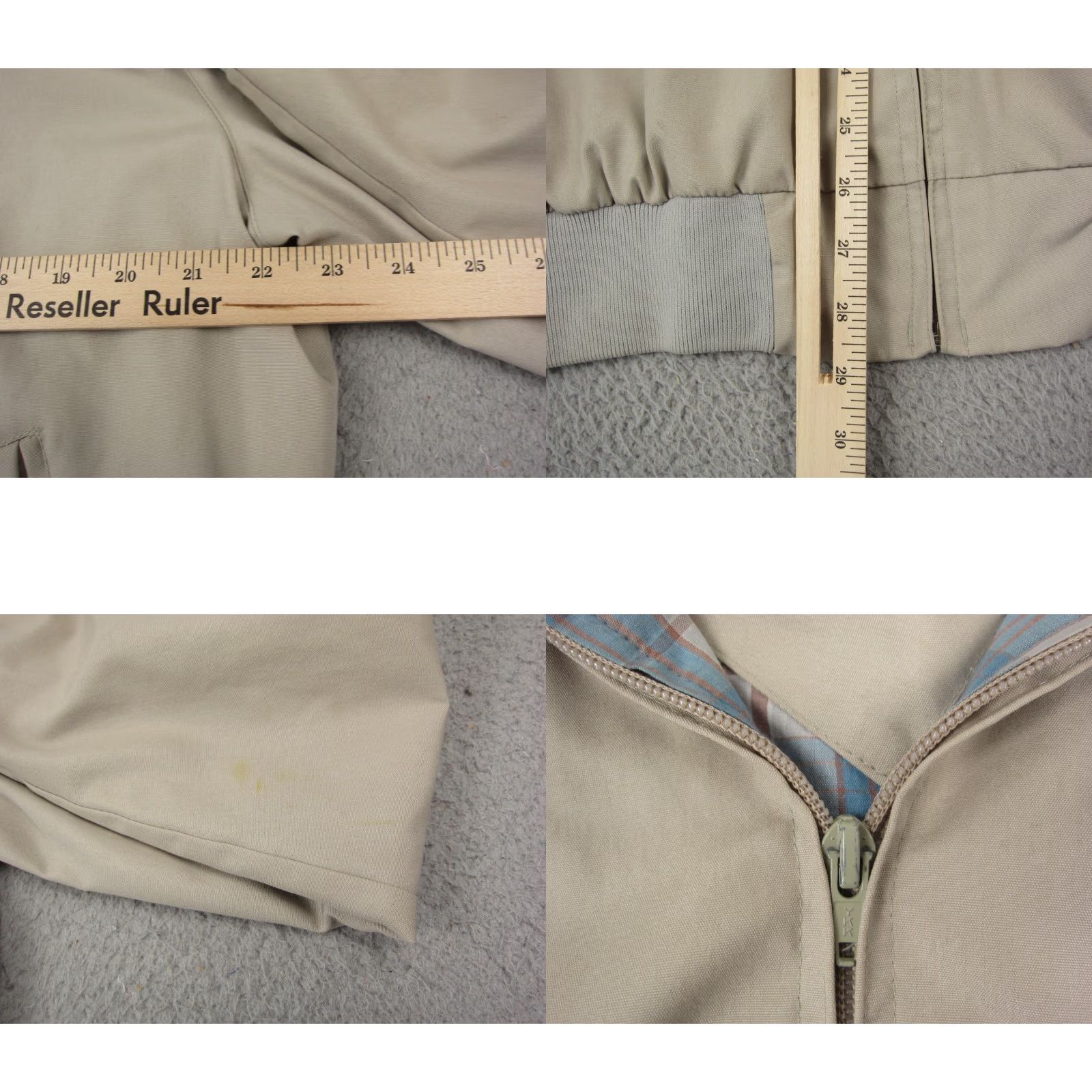 Vintage VINTAGE Par Four Bomber Jacket Mens LT Beige Full Zip 80s 90s Classic Casual Travel Winter Fall Size US L / EU 52-54 / 3 - 9 Thumbnail