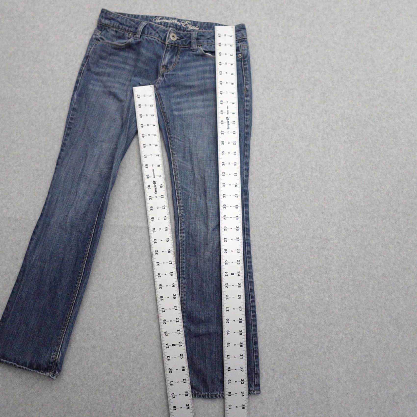 American Eagle Outfitters VINTAGE American Eagle 77 Straight Jeans Womens 2 Short Blue Medium Wash Denim Size 26" / US 2 / IT 38 - 5 Thumbnail