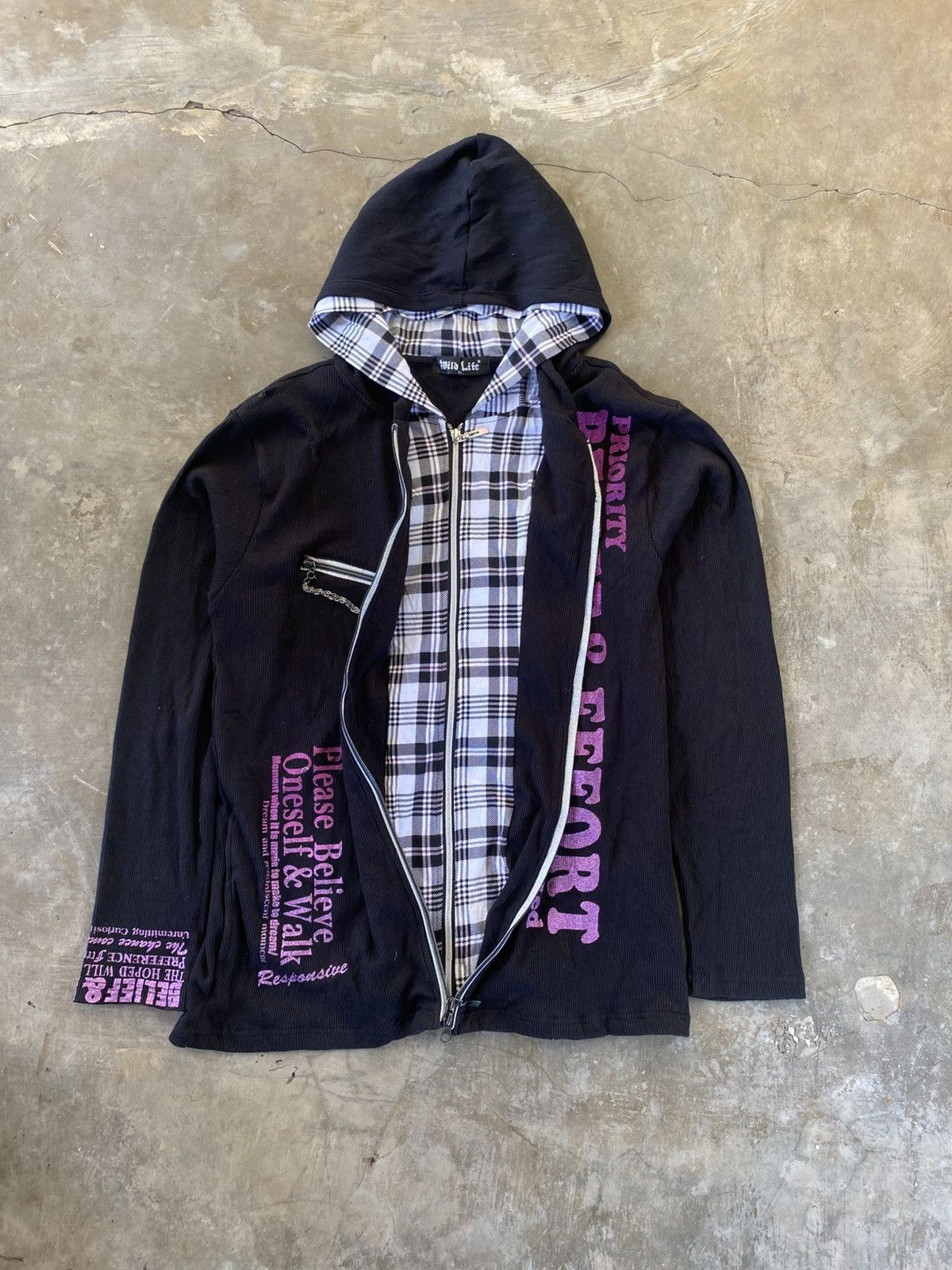 Beauty Beast × If Six Was Nine × Japanese Brand 2000s Wild Life Doble layered ifsixwasnine Zip Hoodie Size US L / EU 52-54 / 3 - 2 Thumbnail
