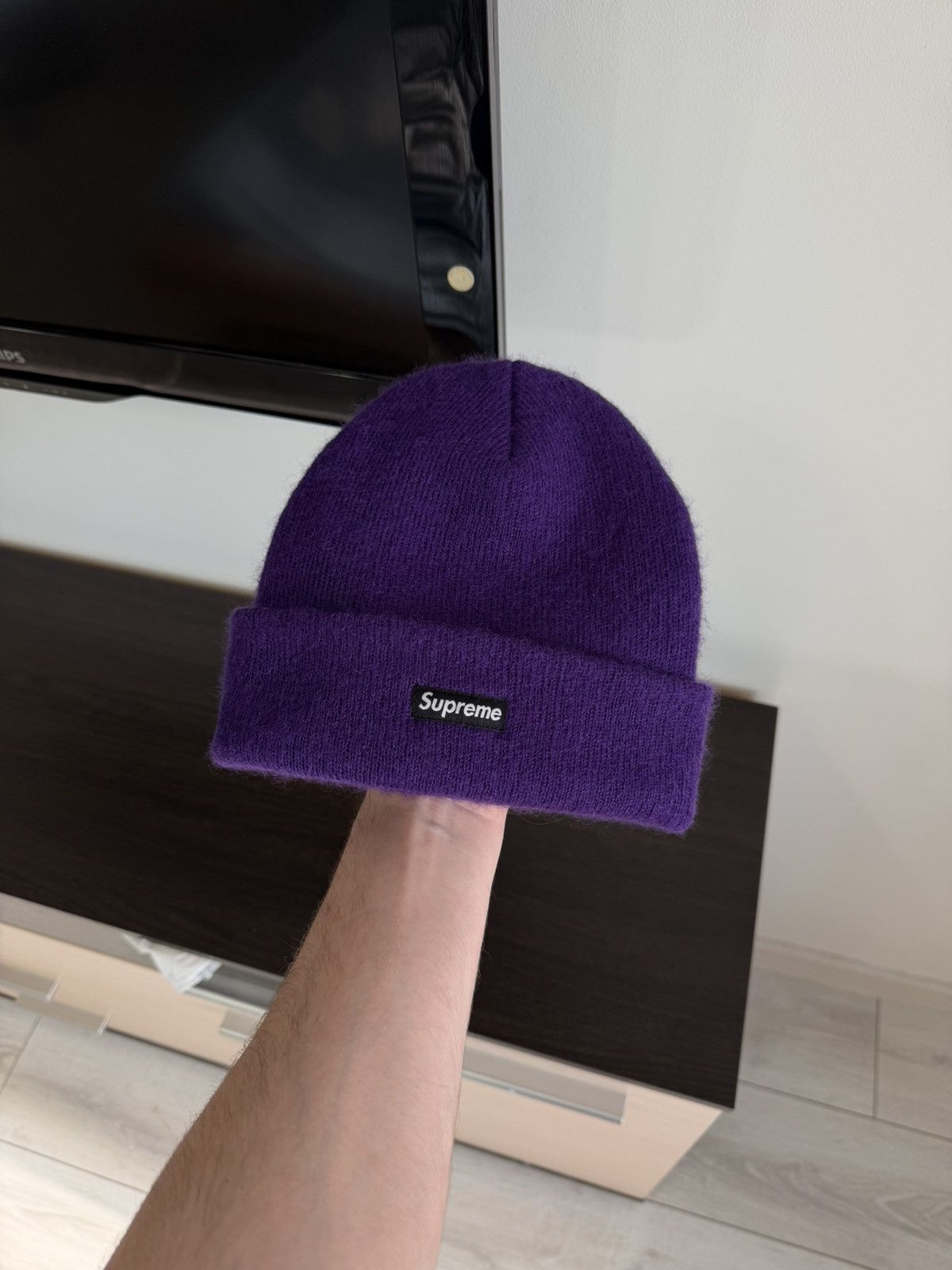 Supreme Supreme mohair wool beanie FW18 purple hat Size ONE SIZE - 10 Thumbnail
