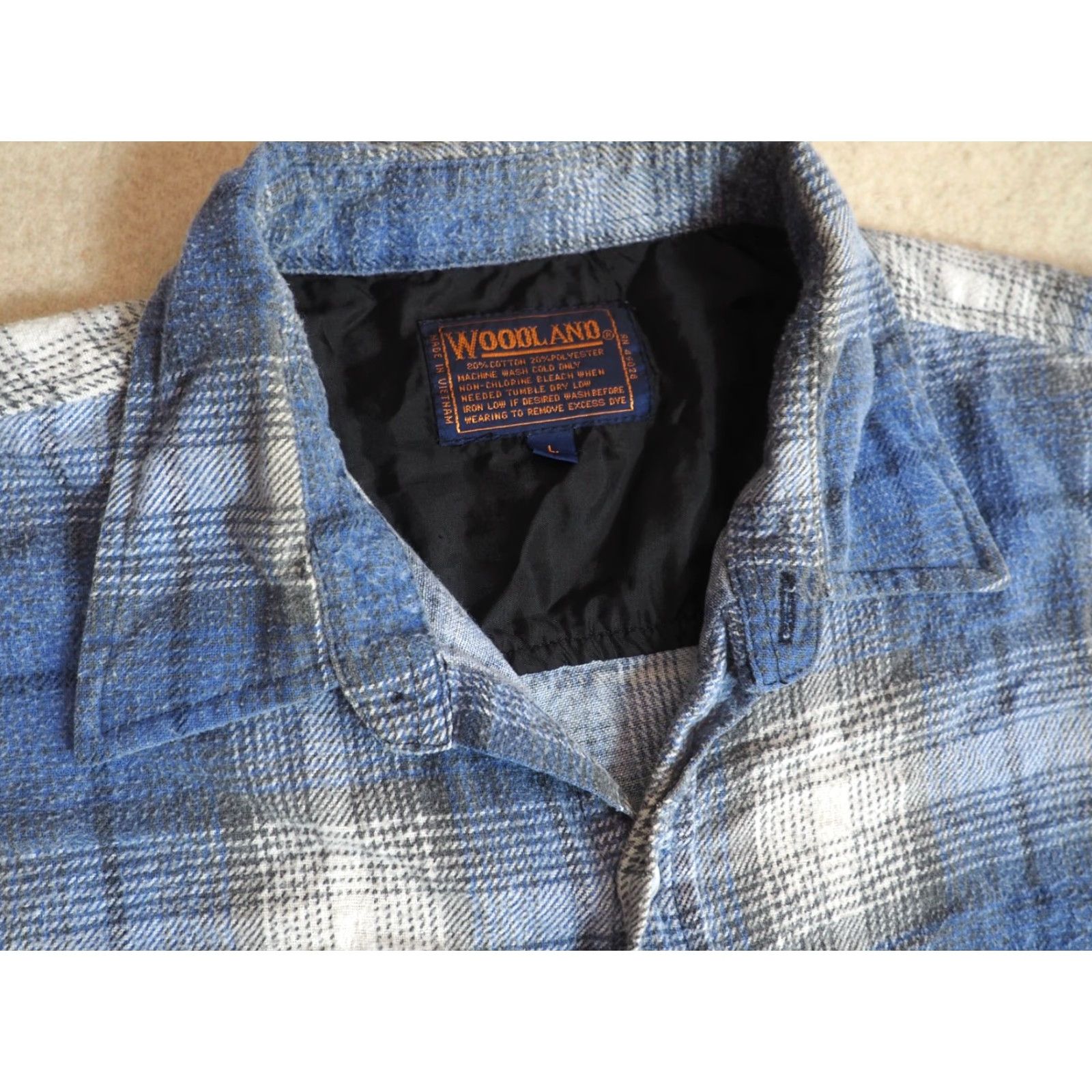 Vintage VINTAGE Woodland Plaid Button-Up Shirt Mens L Blue 90s 80s Cotton Flannel Pocket Size US L / EU 52-54 / 3 - 4 Thumbnail
