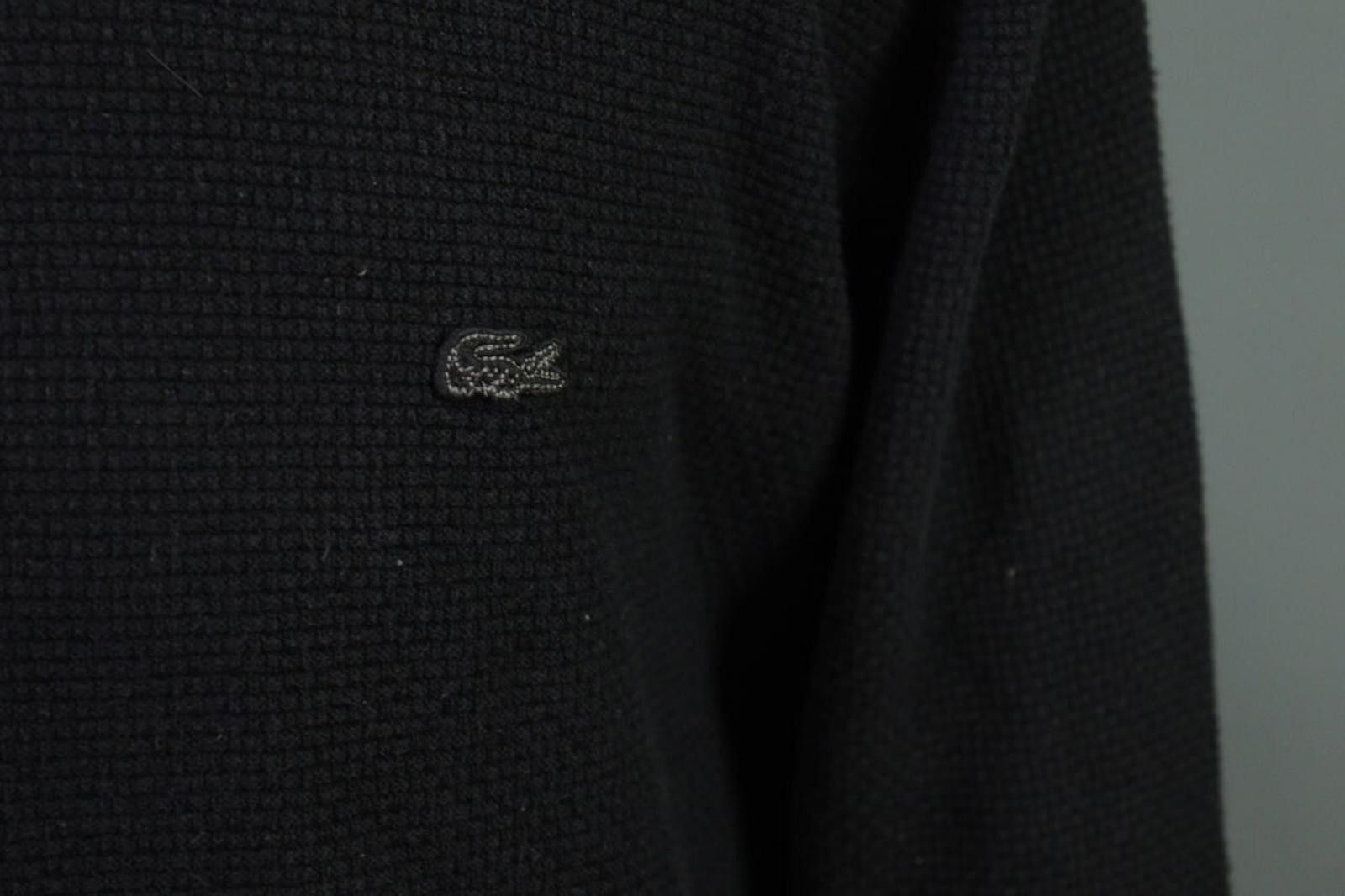 Lacoste Lacoste Black Knitted Crew Neck Relaxed Fit Pullover Sweater Size US M / EU 48-50 / 2 - 4 Thumbnail