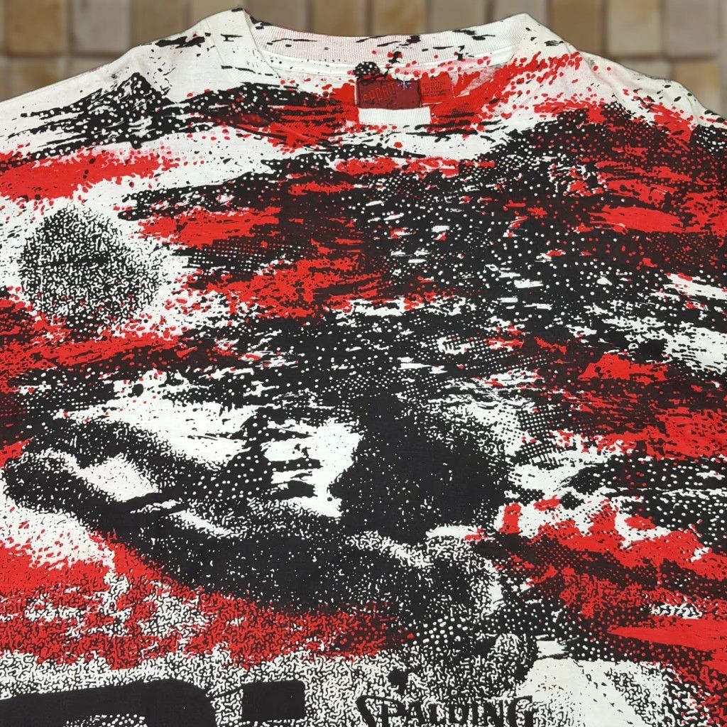 Spalding VINTAGE Spalding Volleyball T-Shirt XL Red Mens 90s All Over Print AOP Graphic Print Short Sleeve Crew Neck Size US XL / EU 56 / 4 - 1 Thumbnail