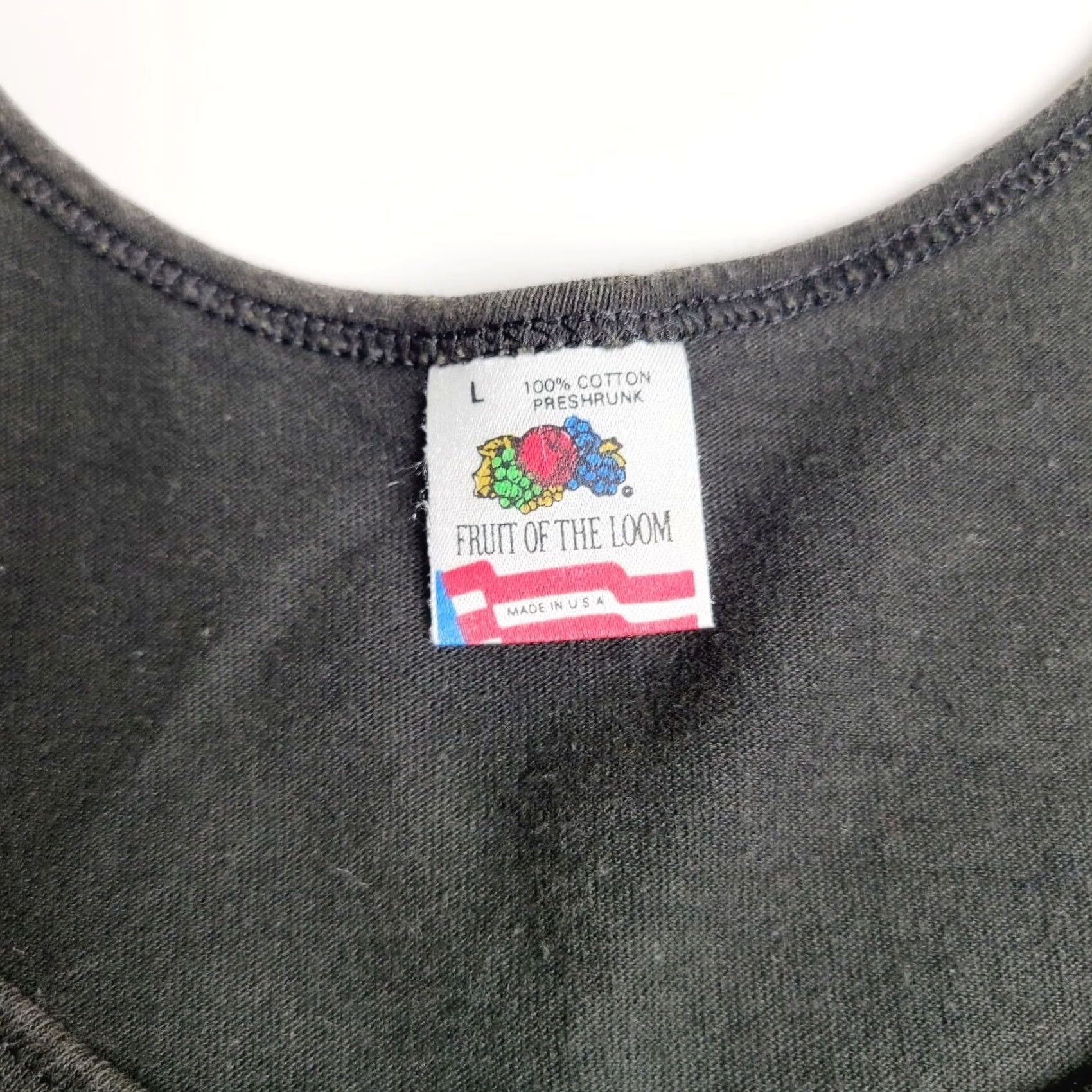 Fruit Of The Loom VINTAGE Fruit Of The Loom Tank Top Mens Large Black Beach Life 90s USA Cotton Sleeveless Round Neck Shirt Size US L / EU 52-54 / 3 - 2 Thumbnail