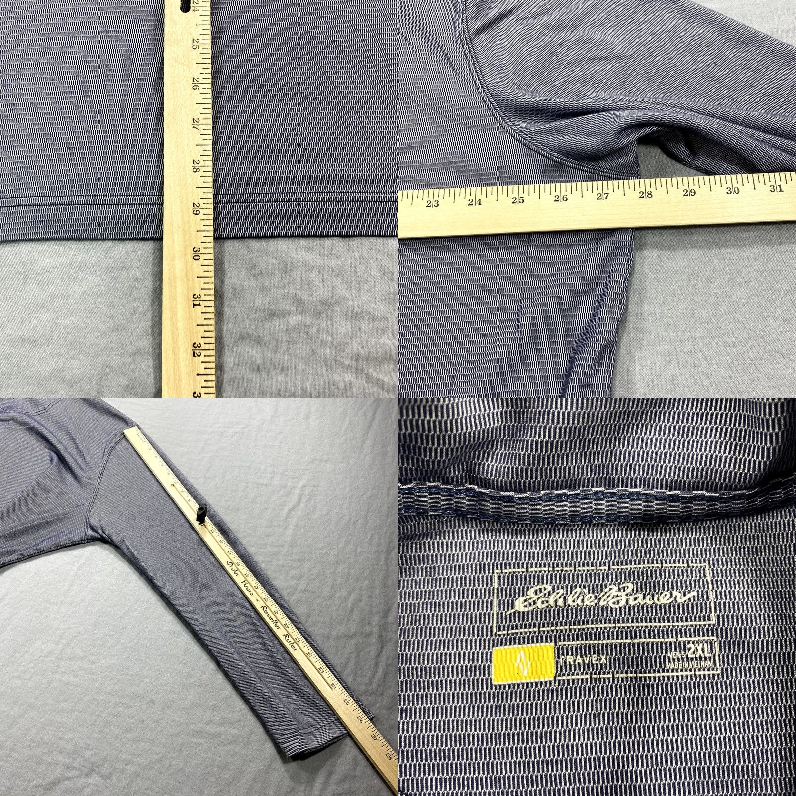 Eddie Bauer Eddie Bauer Shirt Mens 2XL Gray Blue Travex 1/4 Zip Pullover Lightweight Outdoor Size US XXL / EU 58 / 5 - 8 Thumbnail