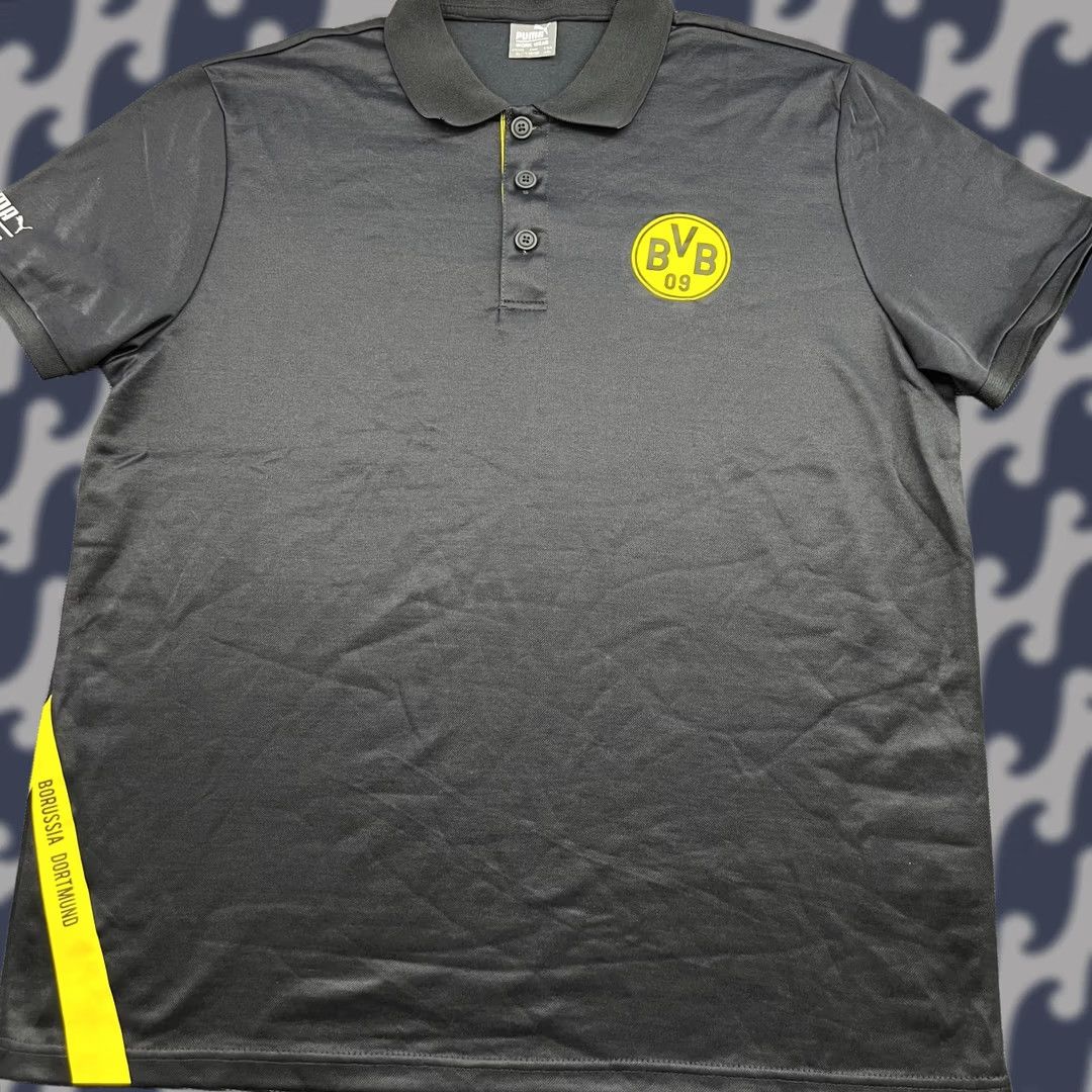 Puma PUMA Borussia Dortmund Polo Shirt Mens XL Black Football Workwear Jersey Short Sleeve Moisture Wicking Quick Dry BVB Size US XL / EU 56 / 4 - 1 Thumbnail
