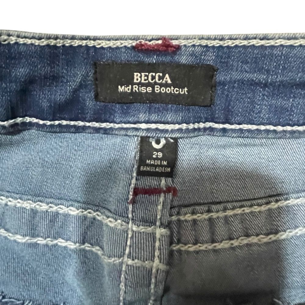True Religion NWT New $199 True Religion BECCA BIG T STITCH BOOTCUT JEAN Size 29" - 7 Thumbnail