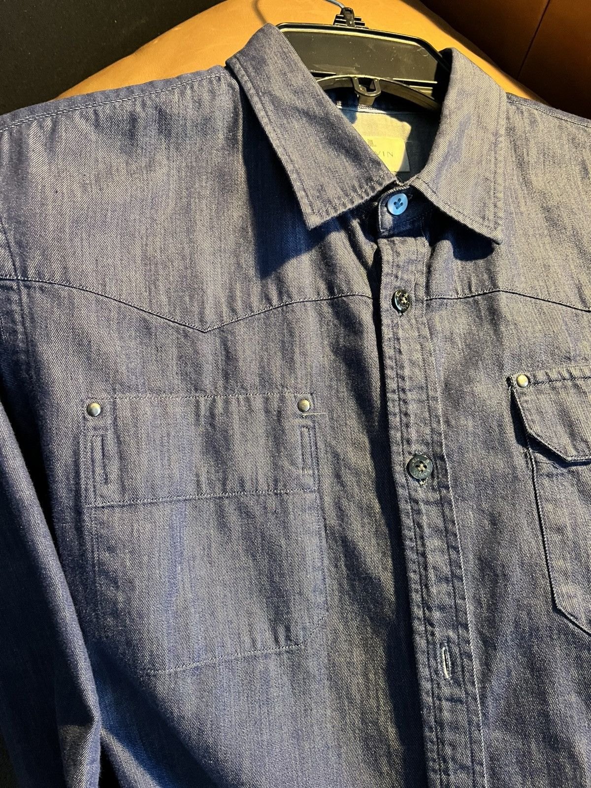 Lanvin Lanvin en bleu japanese selvedge denim shirt mens S Size US S / EU 44-46 / 1 - 6 Thumbnail