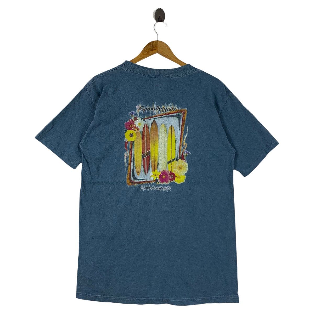 Vintage Vintage 90s BOOM DOGGERS surf gear Surfing big backhit tee Size US M / EU 48-50 / 2 - 1 Thumbnail