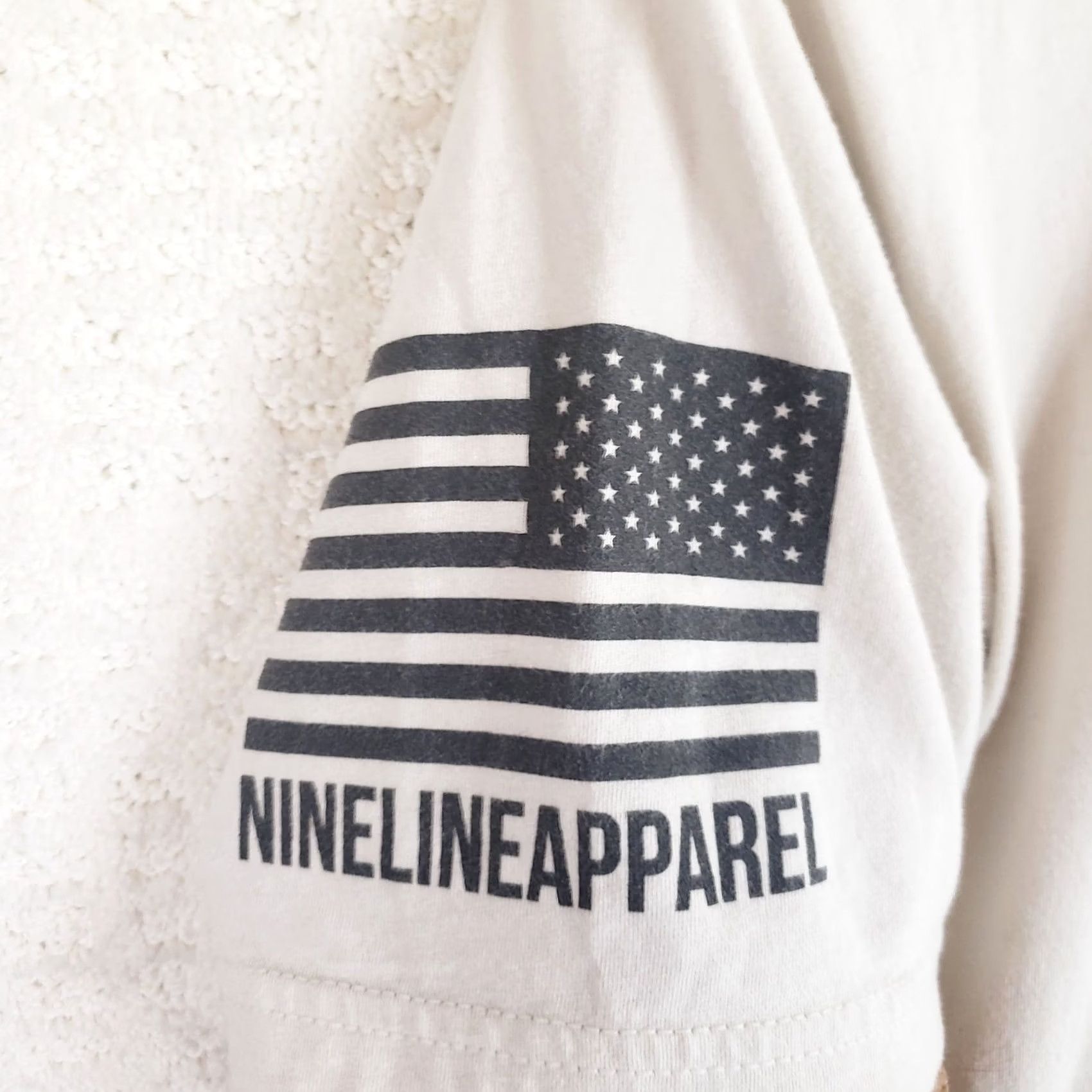Logo 7 Nine Line Shirt Men Ivory White Short Sleeve Tee Logo T-Shirt S Regular Military Tactical Dollar Bill Logo Size US 29 - 6 Thumbnail