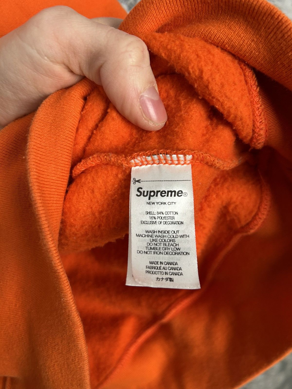 Supreme Supreme New York Orange Baggy Hoodie Rap Skate Streetwear Size US M / EU 48-50 / 2 - 10 Thumbnail
