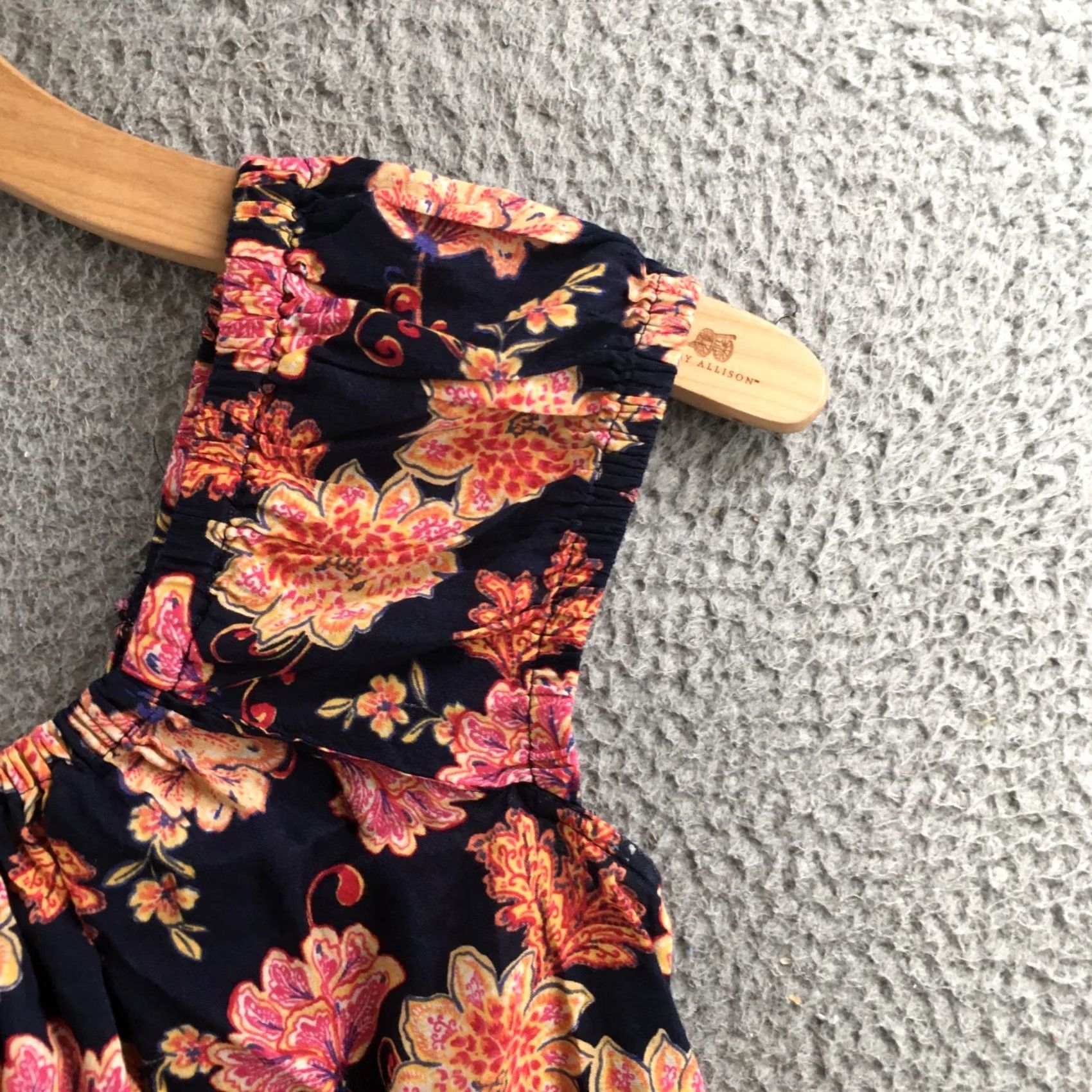 Old Navy Old Navy Womens M Multicolor Cotton Blend Floral Tie-Back Swing Blouse Size M / US 6-8 / IT 42-44 - 4 Thumbnail