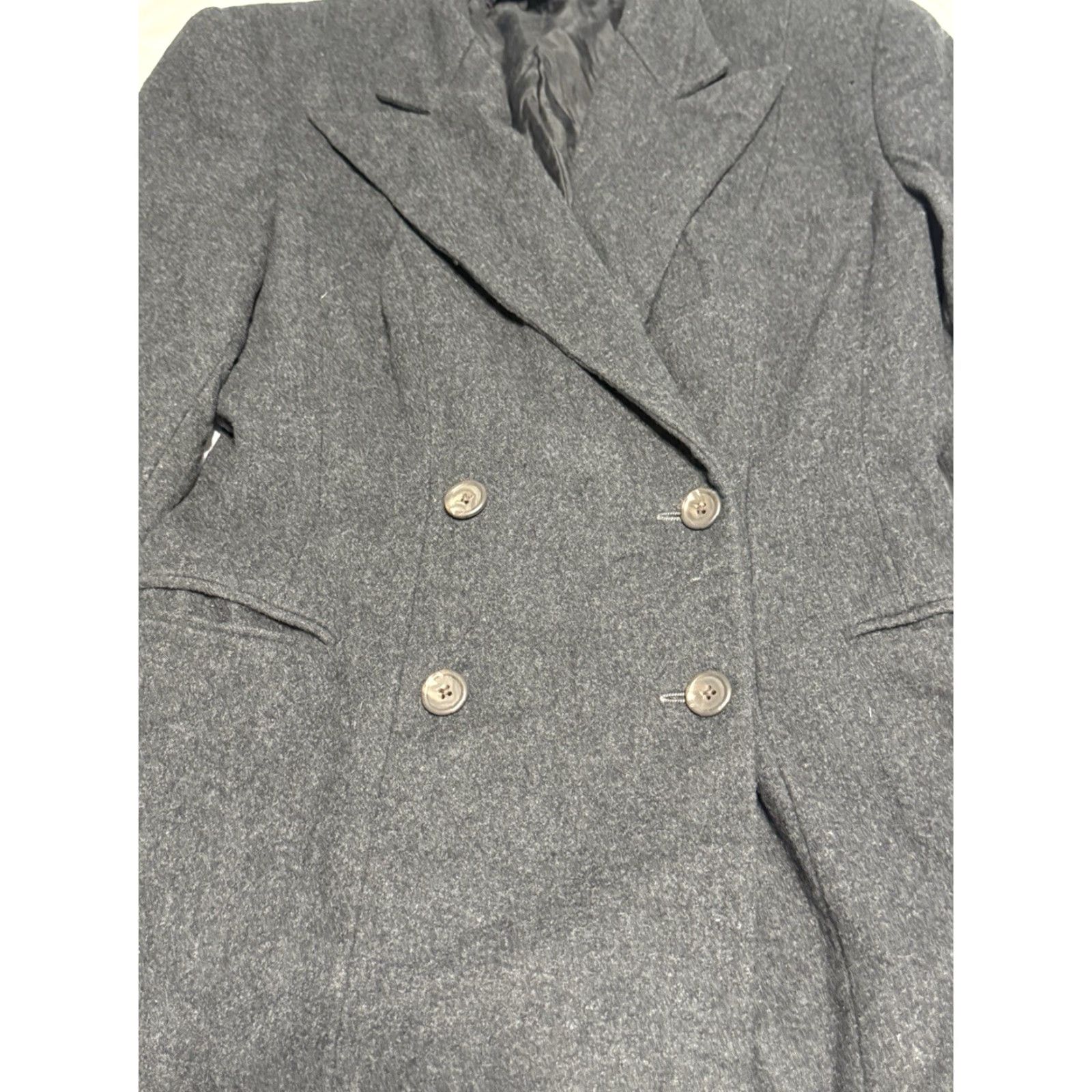 Ralph Lauren RALPH LAUREN PURPLE LABEL Gray Cashmere Lambswool Double Breasted Blazer Sz 6 Womens Size M / US 6-8 / IT 42-44 - 6 Thumbnail