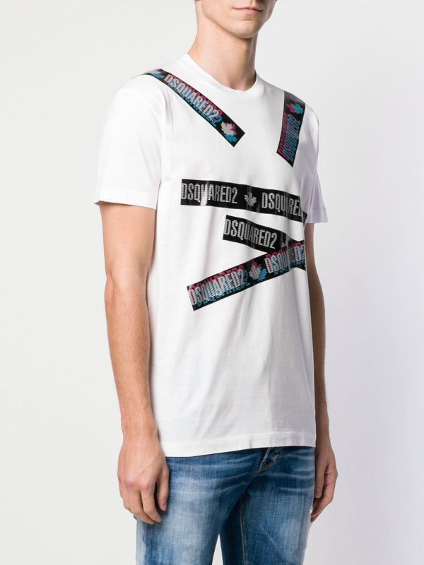 image of Dsquared2 T-Shirt, Size Xxl in White, Men's