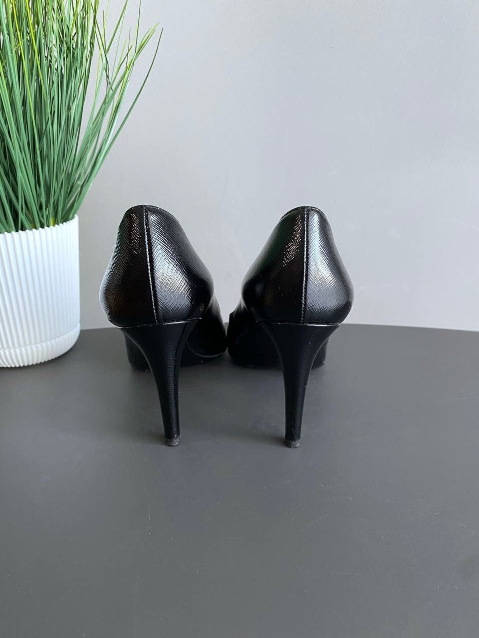 Prada Prada Milano Women’s Black Leather Patent Pumps Size EU 37,5 Size US 7.5 / IT 37.5 - 5 Thumbnail