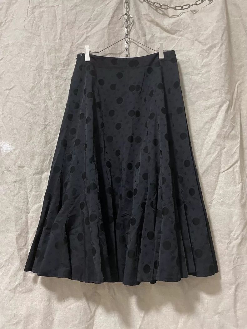Comme des Garcons Comme Des Garcons size M Black polka-dot trefoil jacquard Size 24" / US 00 / IT 34 - 6 Thumbnail