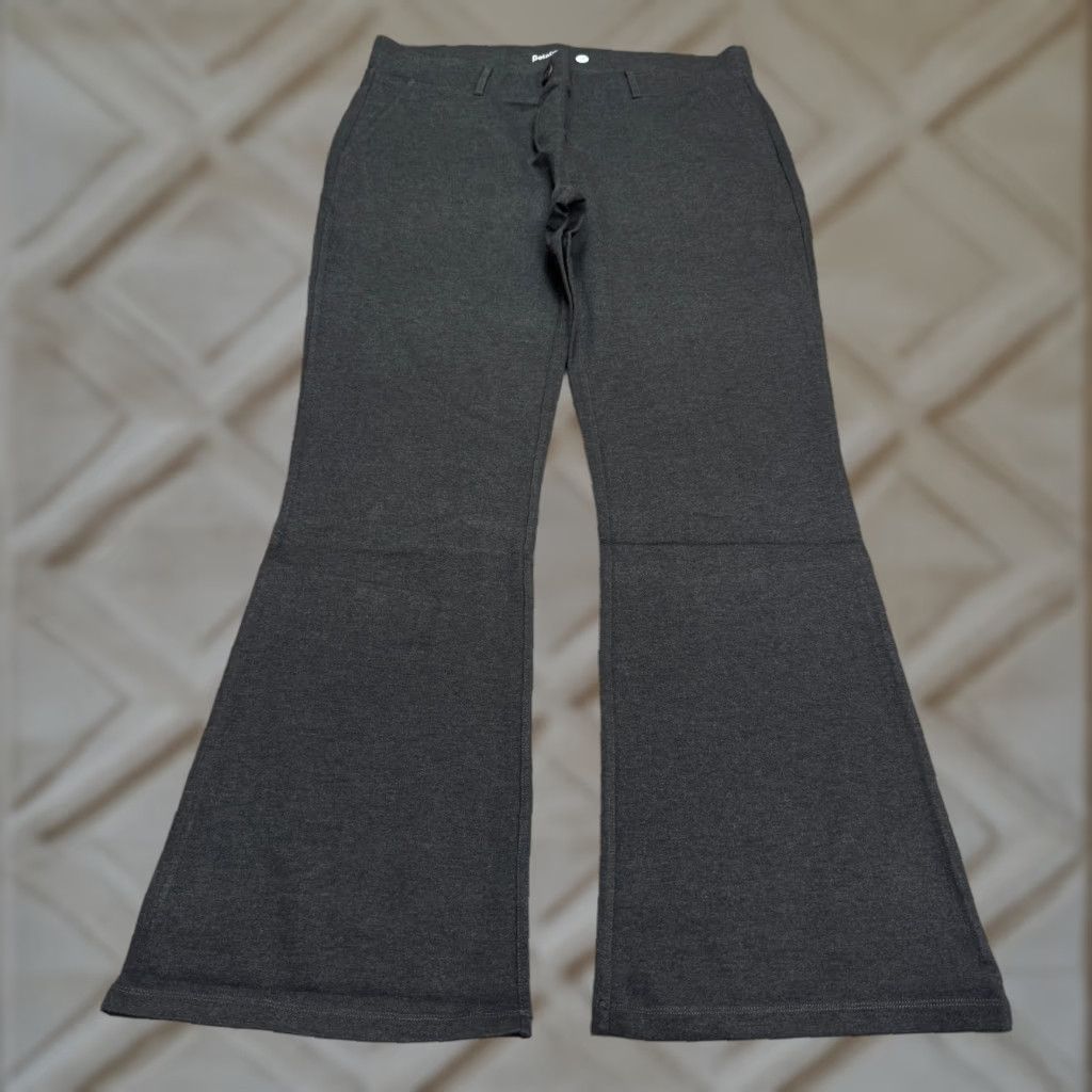 Betabrand Bootcut Classic Dress Yoga Pants Womens 1X Long Charcoal Stretch NWT