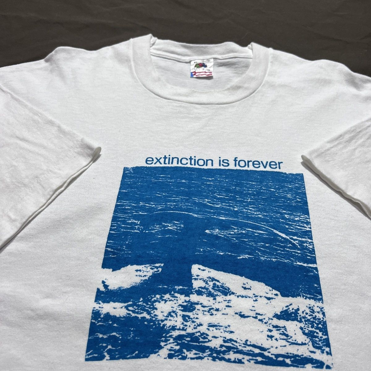 Vintage Vintage 90s Extinction is Forever Whale animal art graphic Size US XL / EU 56 / 4 - 1 Thumbnail