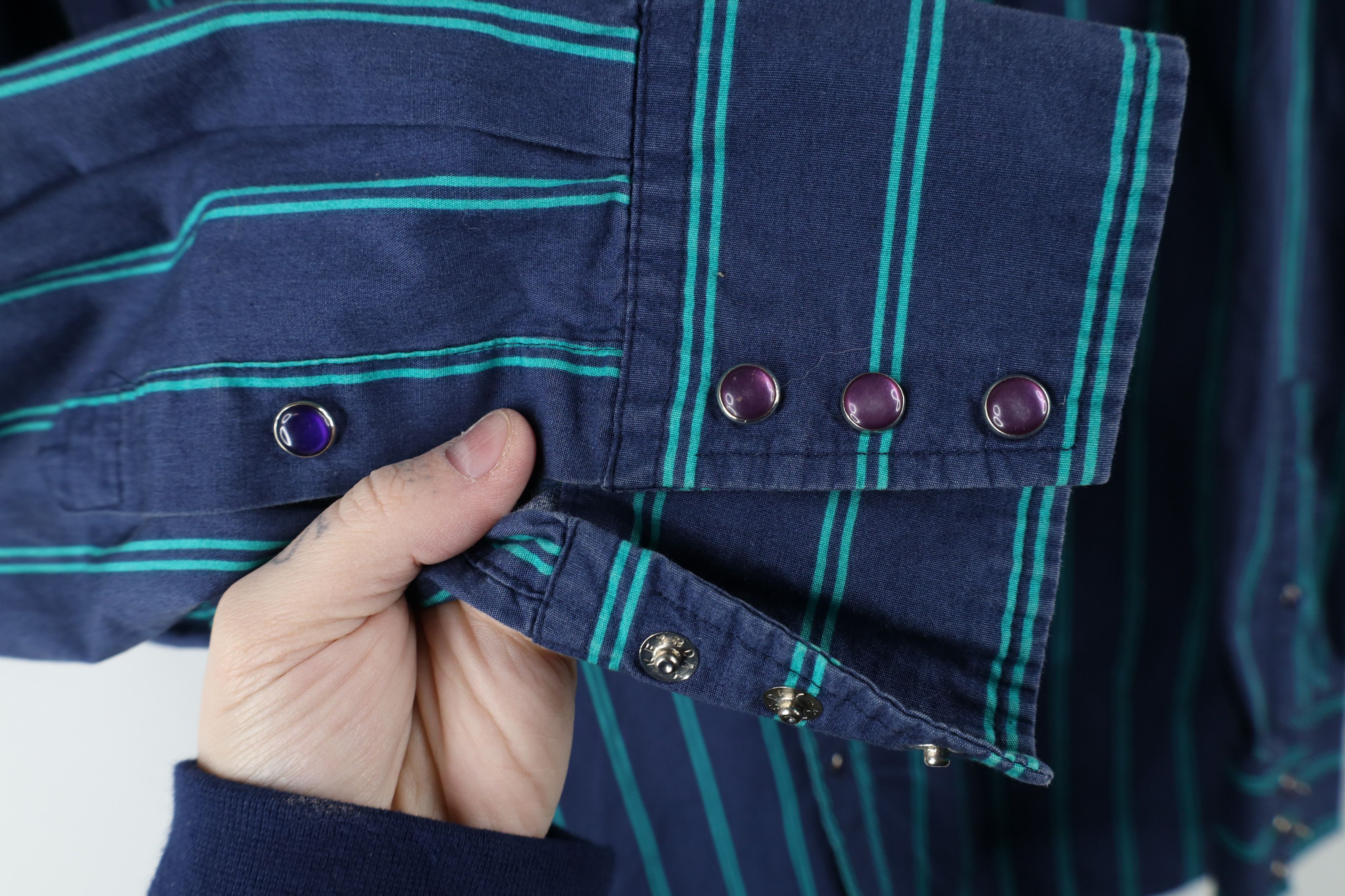 Vintage Vintage 90s Rockabilly Western Rodeo Snap Button Shirt Size US M / EU 48-50 / 2 - 4 Thumbnail