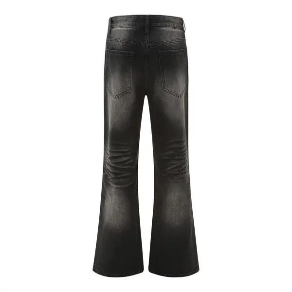 Jean Men's hippie tie-dye gradient washed distressed flared jeans Size US 32 / EU 48 - 2 Thumbnail