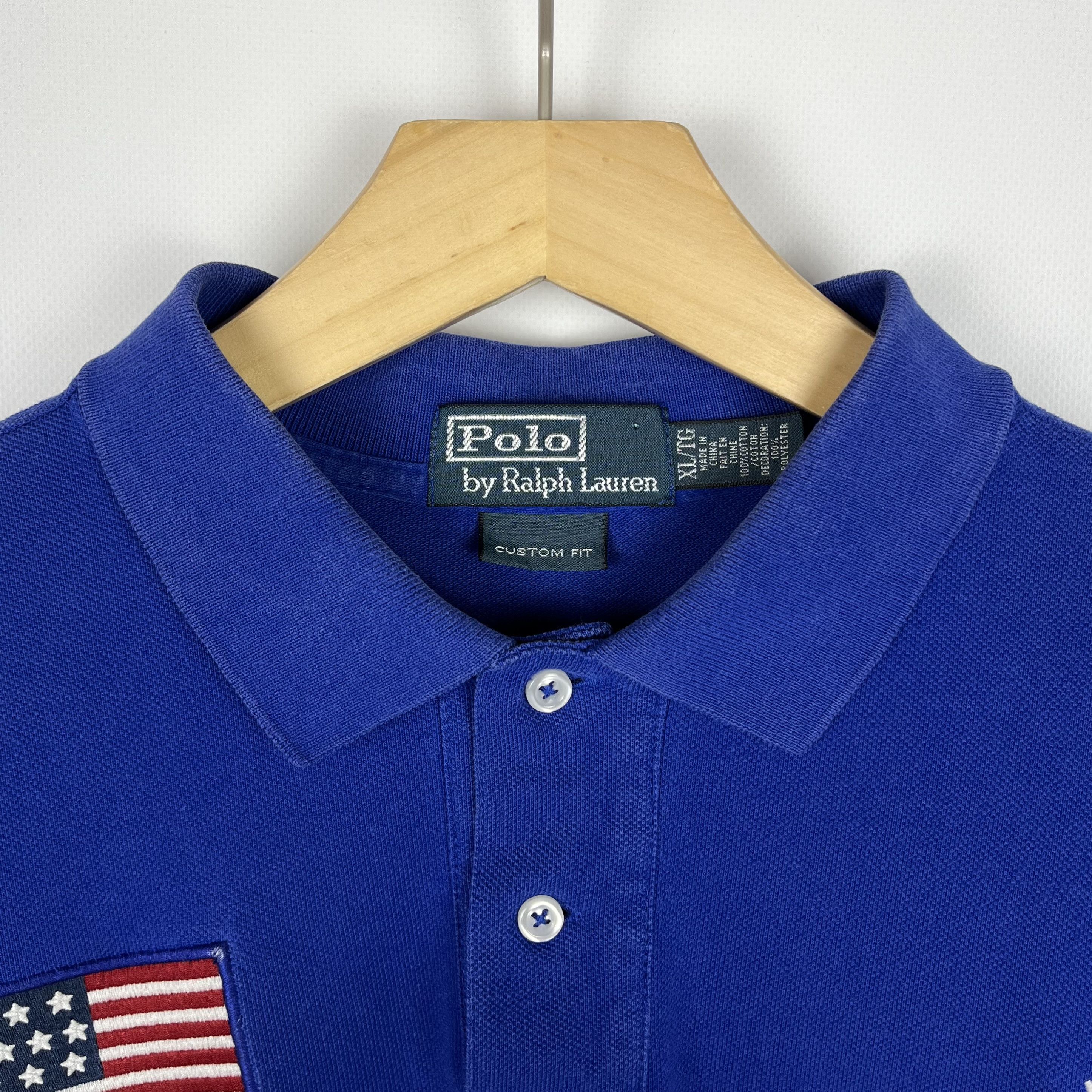 Polo Ralph Lauren Vintage Polo Ralph Lauren United States USA Rugby Shirt 90’s Size US XL / EU 56 / 4 - 10 Thumbnail