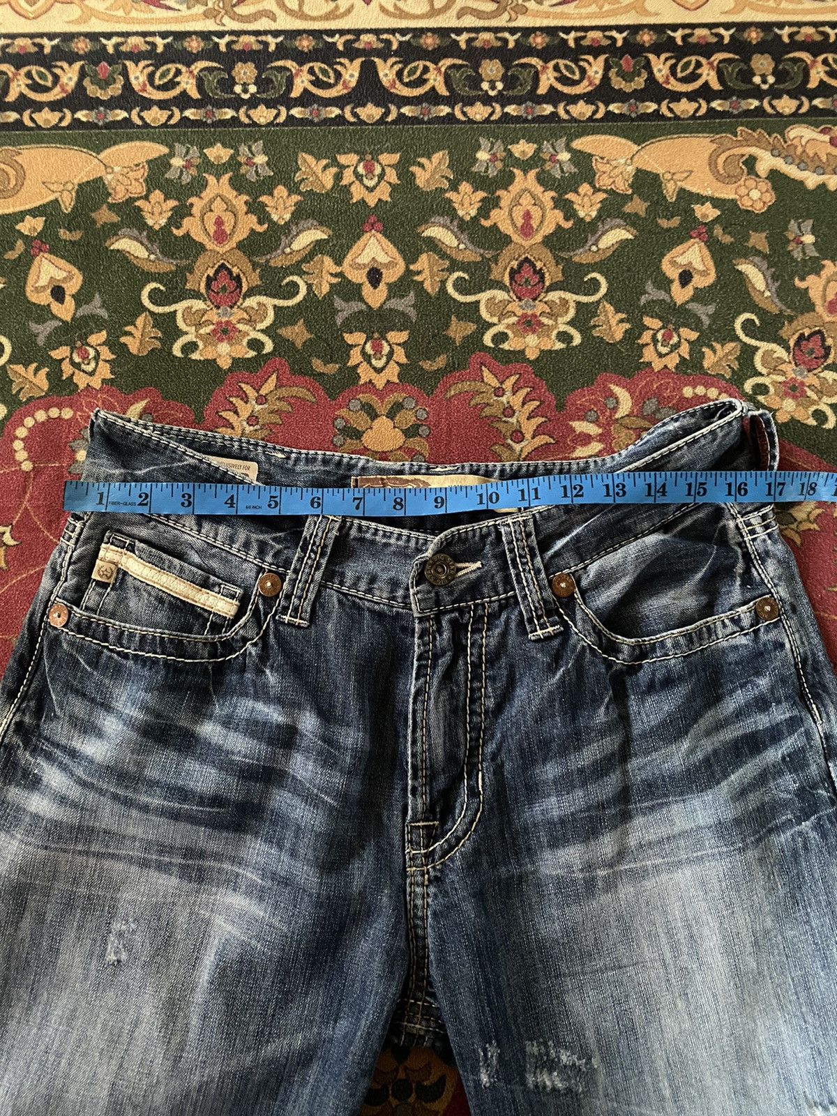Affliction × Big Star × Vintage Vintage Big Star Distressed Bootcut Denim Size US 33 - 14 Thumbnail