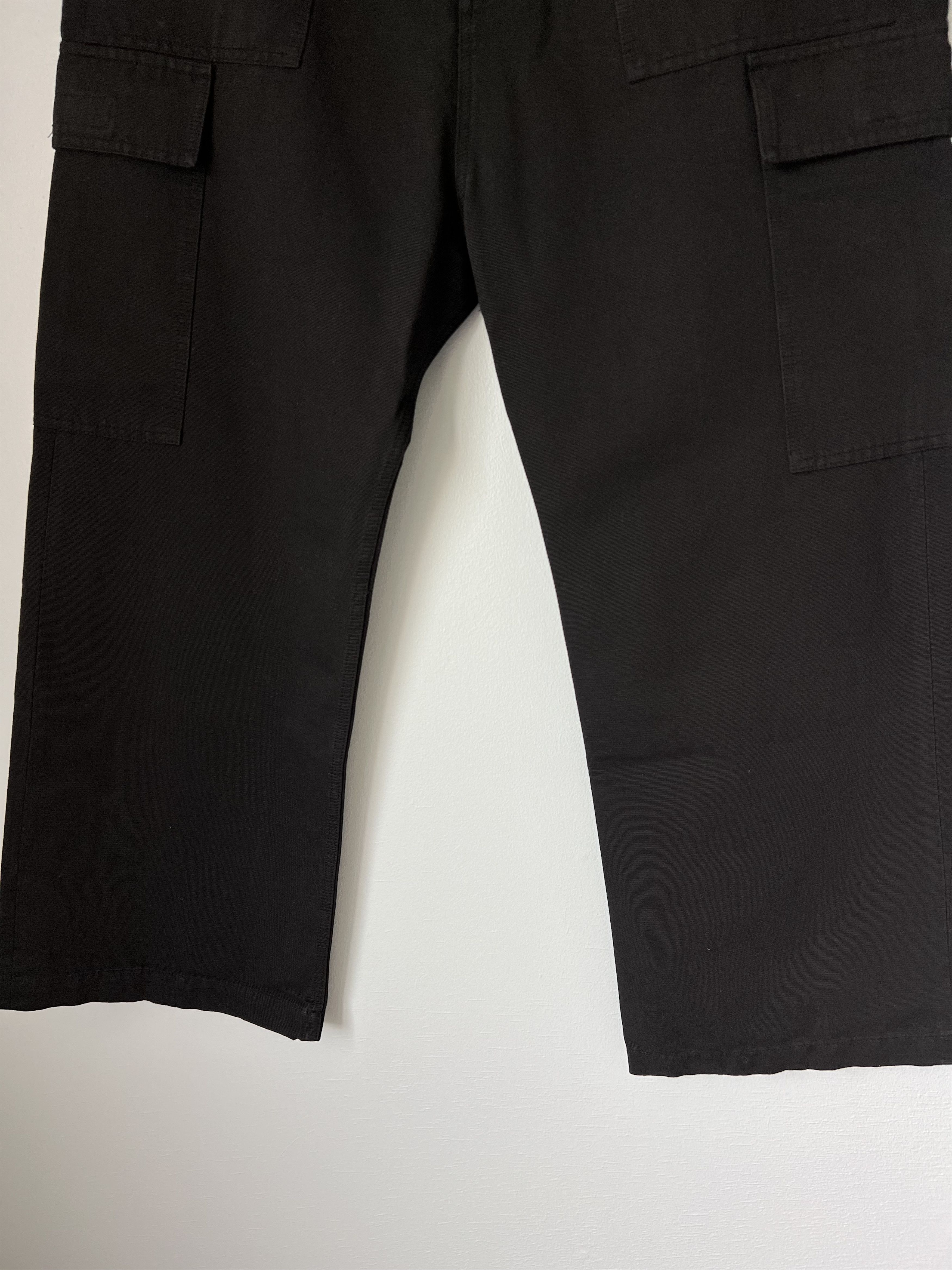 Rick Owens Drkshdw Rick Owens DRKSHDW Cargo Trousers in Black Size US 37 - 3 Thumbnail