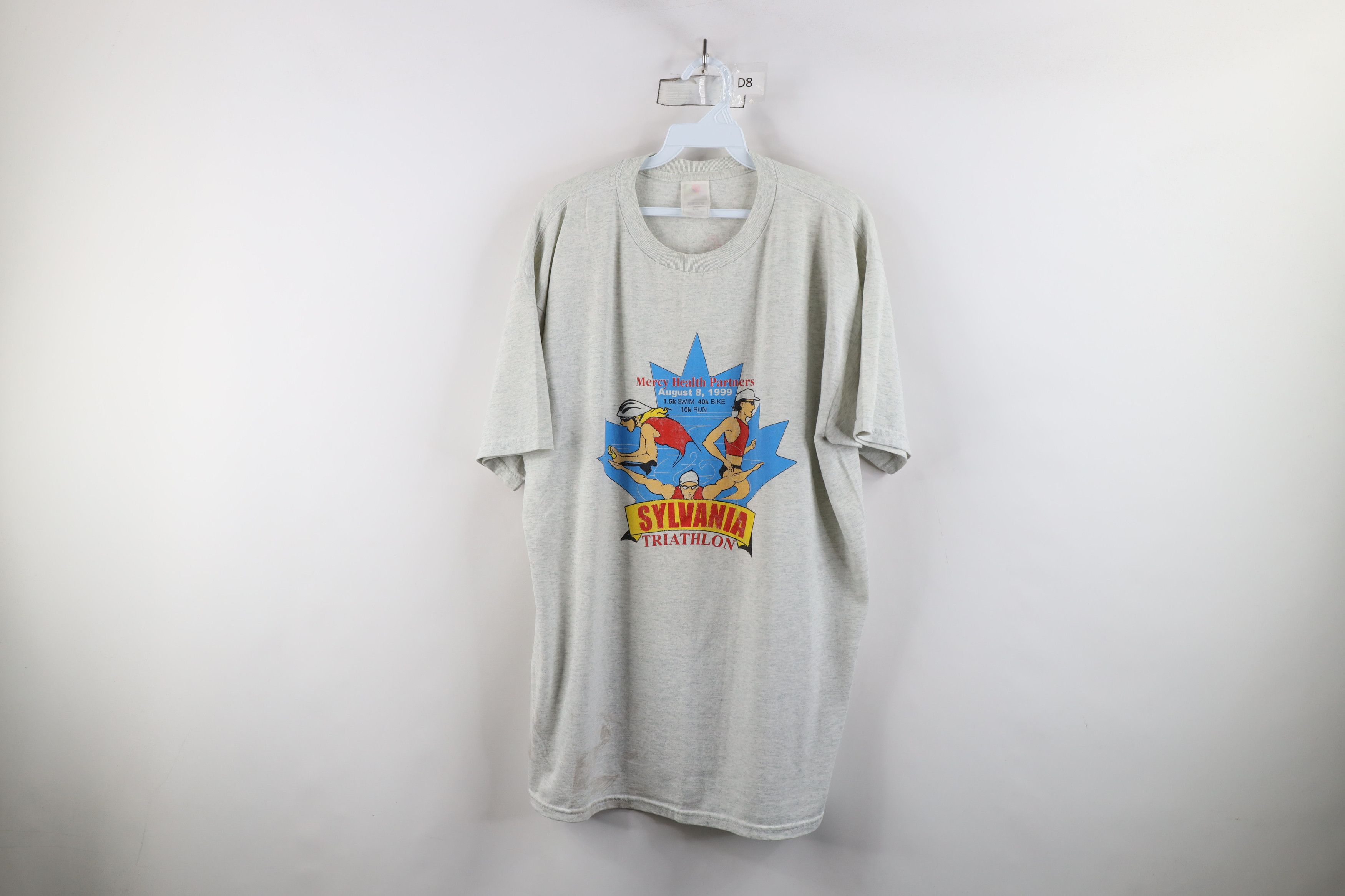 Vintage Vintage 90s Streetwear Spell Out Sylvania Triathlon T-Shirt Size US XL / EU 56 / 4 - 1 Thumbnail