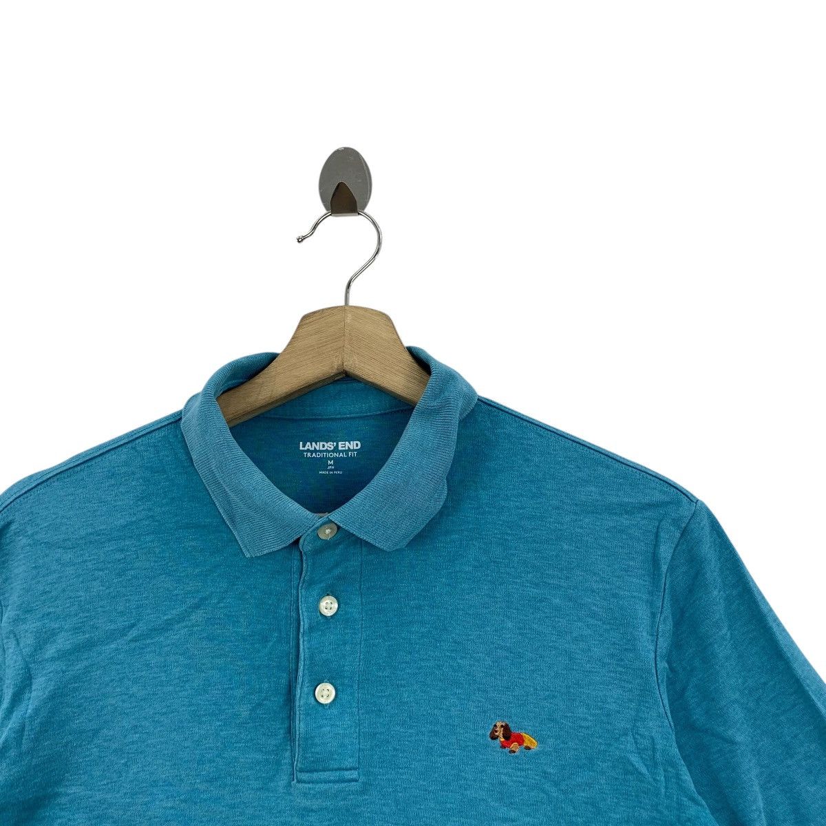Lands' End Vintage LANDS’ END Dog Embroidered Logo Polo Tee Shirt Top Size M / US 6-8 / IT 42-44 - 4 Thumbnail
