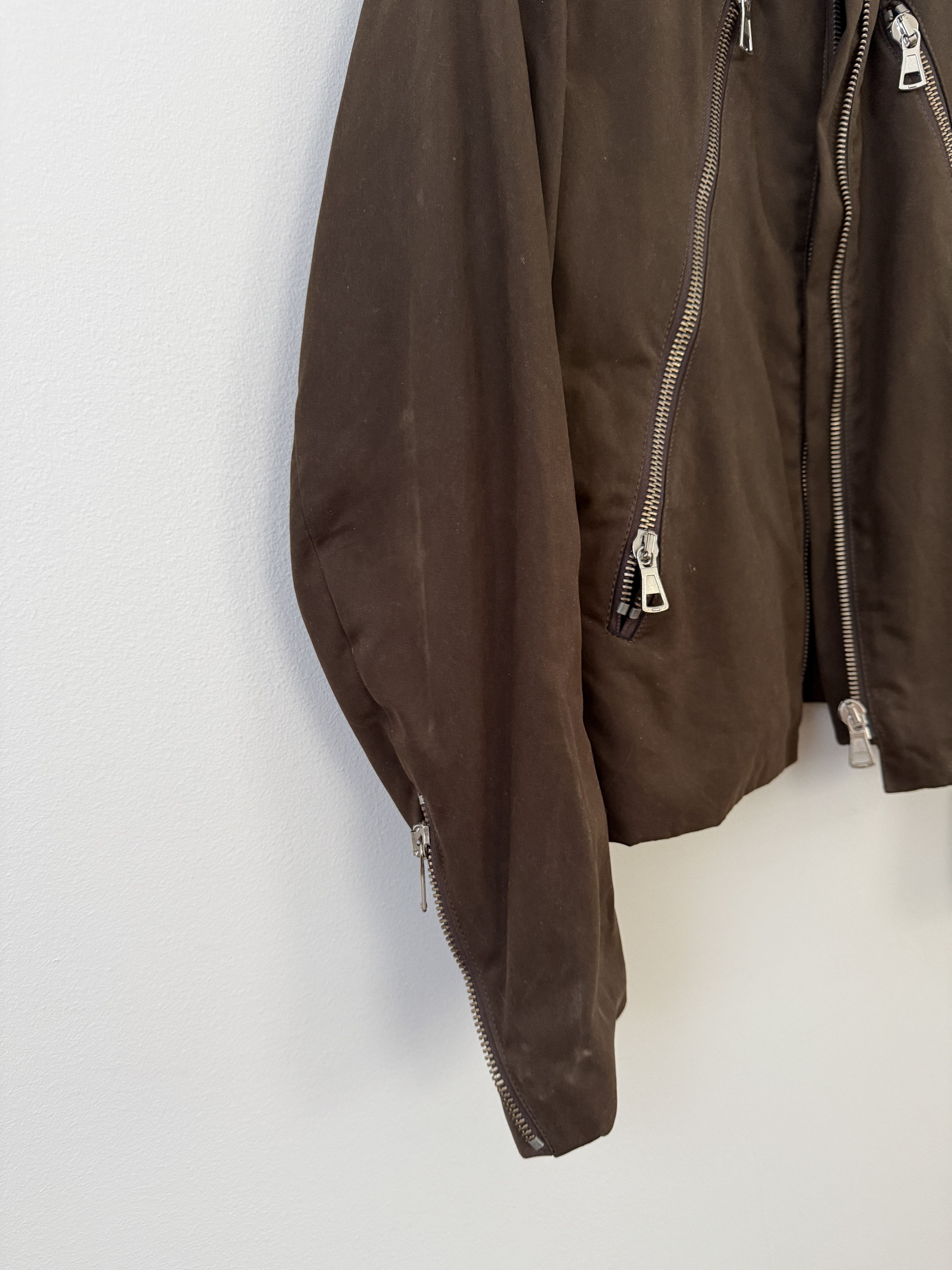 Maison Margiela 2003 Waxed 5 Zip Moto Jacket Size US M / EU 48-50 / 2 - 15 Thumbnail
