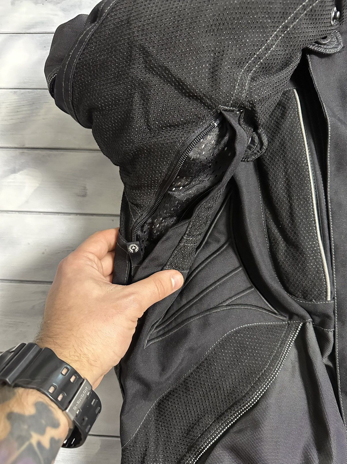 Belstaff Rare Vintage Black Belstaff Leather Nylon Motorcycle Jacket Size US S / EU 44-46 / 1 - 10 Thumbnail