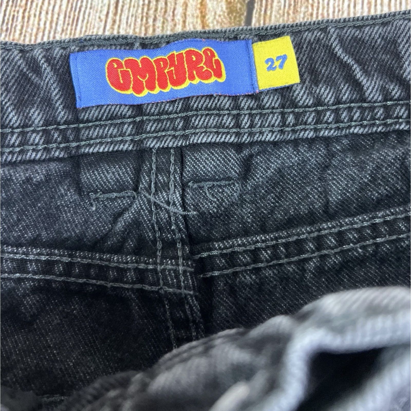 Empyre VINTAGE Empyre Women’s Skate Relax Black Denim Jeans Size 27 Straight 28.5in Inseam Urban Comfort Size 27" / US 4 / IT 40 - 3 Thumbnail