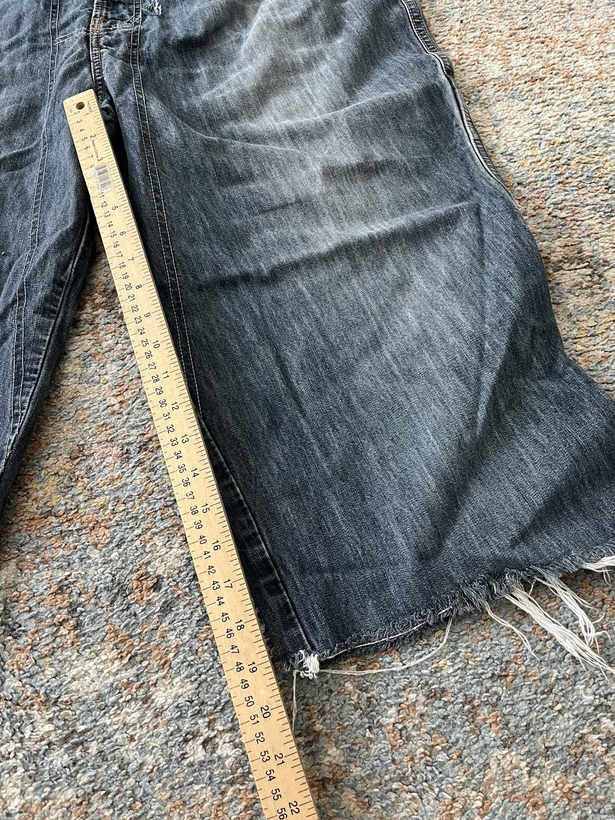 Marithe + Francois Girbaud VTG Marithe Girbaud Baggy Jorts Cut Raw Edge Y2K Size US 42 / EU 58 - 11 Thumbnail