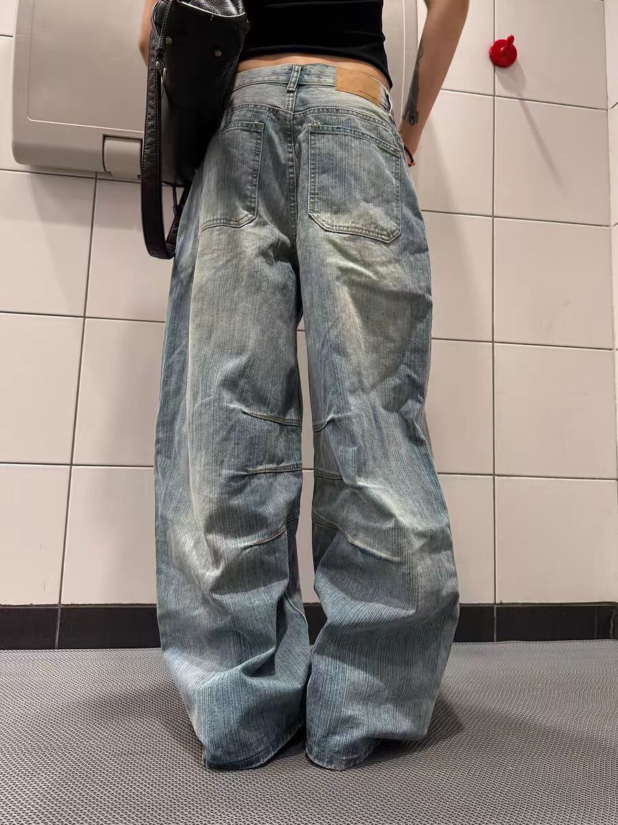Jean Blue loose-fitting wide-leg jeans Size US 30 / EU 46 - 3 Thumbnail